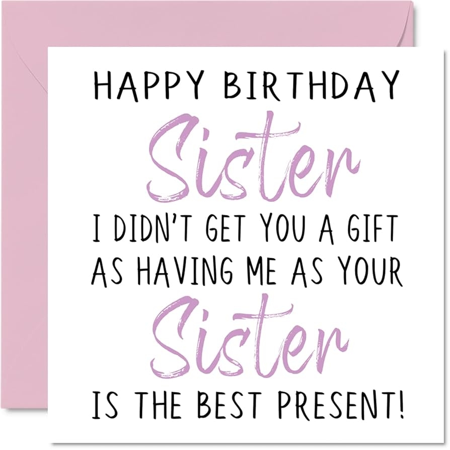 short funny birthday wishes for sister