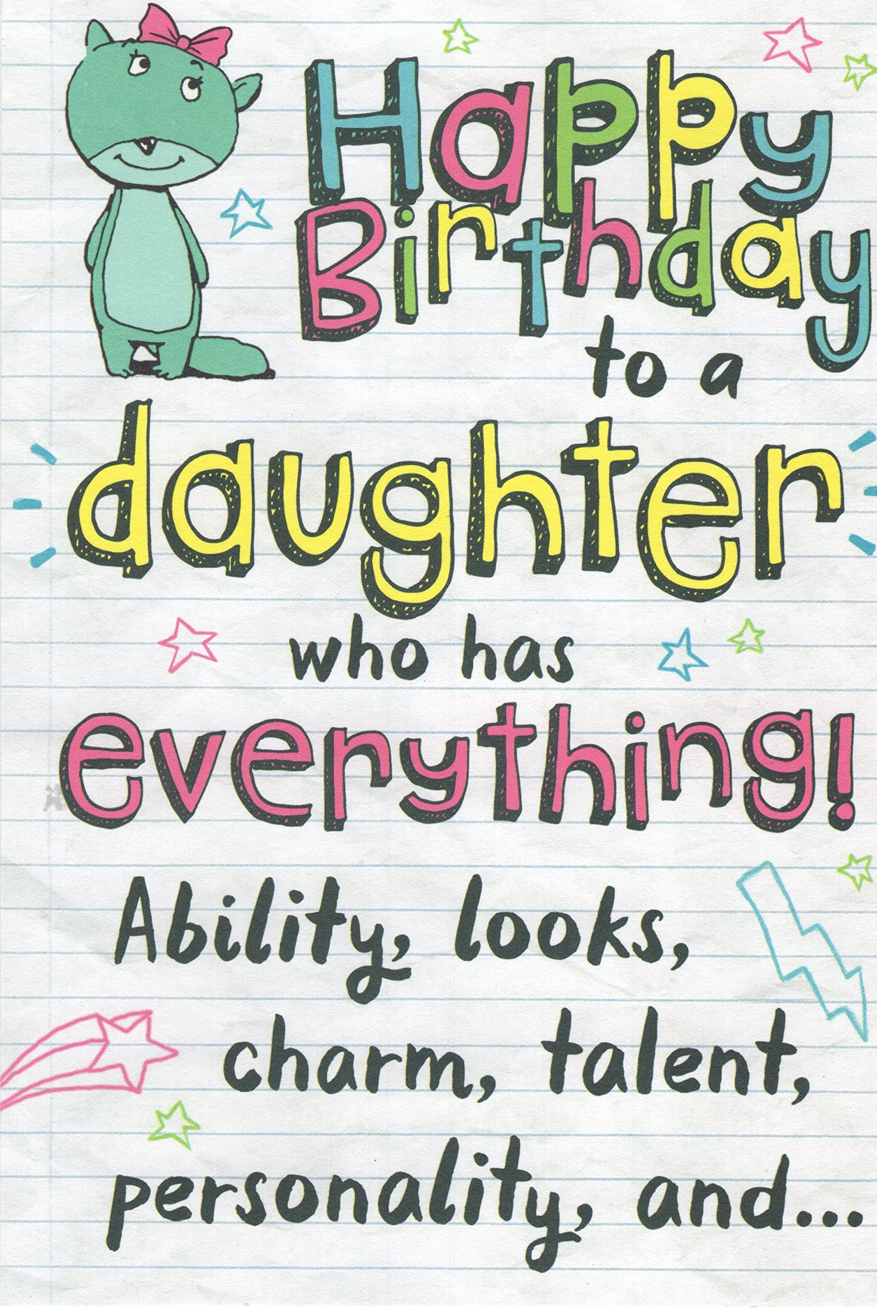 Birthday Wishes For Daughter Humorous