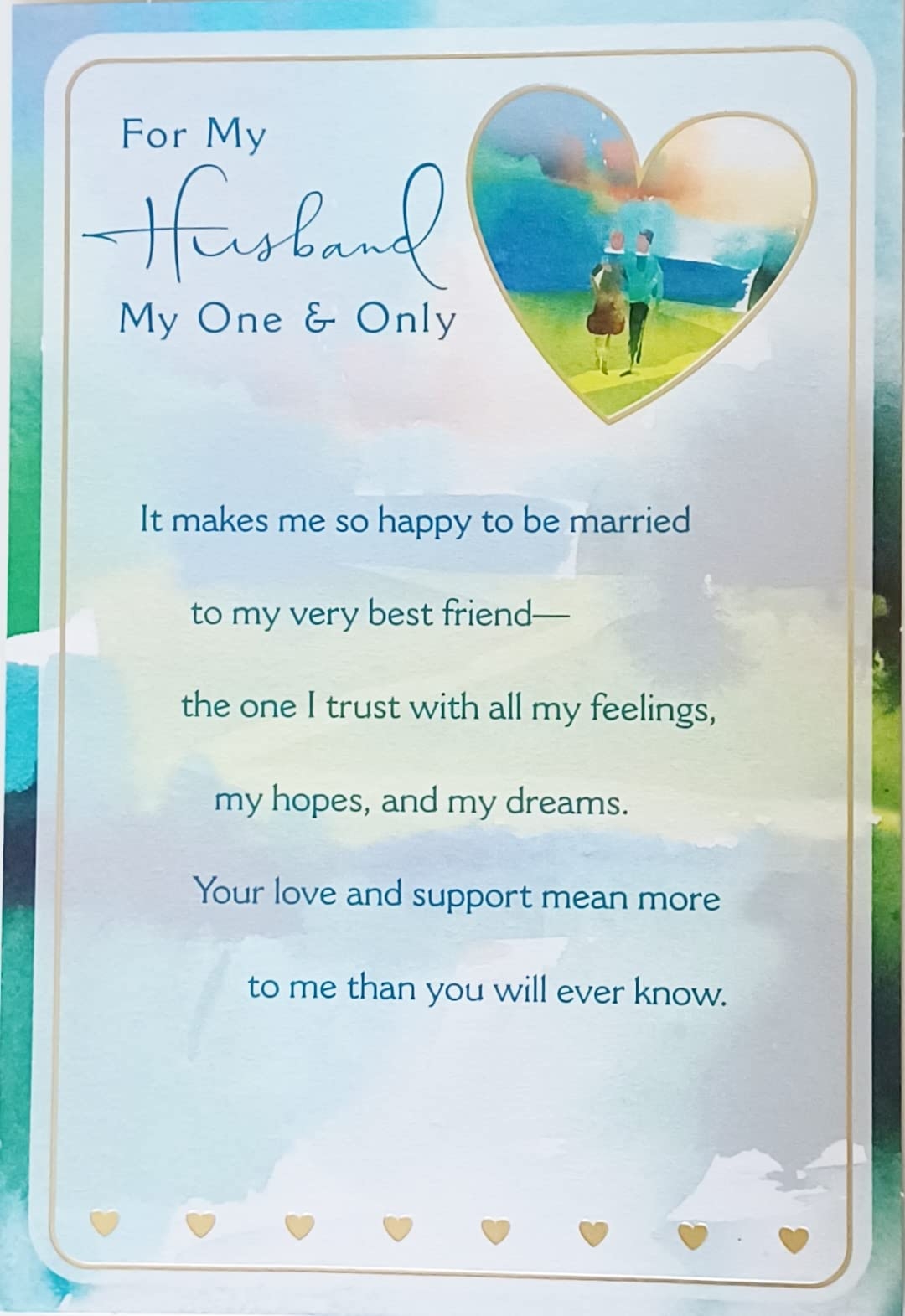 Amazon Greeting Card For My Husband My One And Only Religious Christian Happy Birthday The One I Trust With All My Feelings Hopes Dreams Office Products