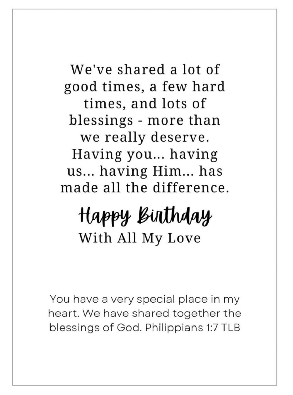 Amazon Greeting Card For My Husband Religious Christian Happy Birthday I Think Of When God First Brought You Into My Life Office Products