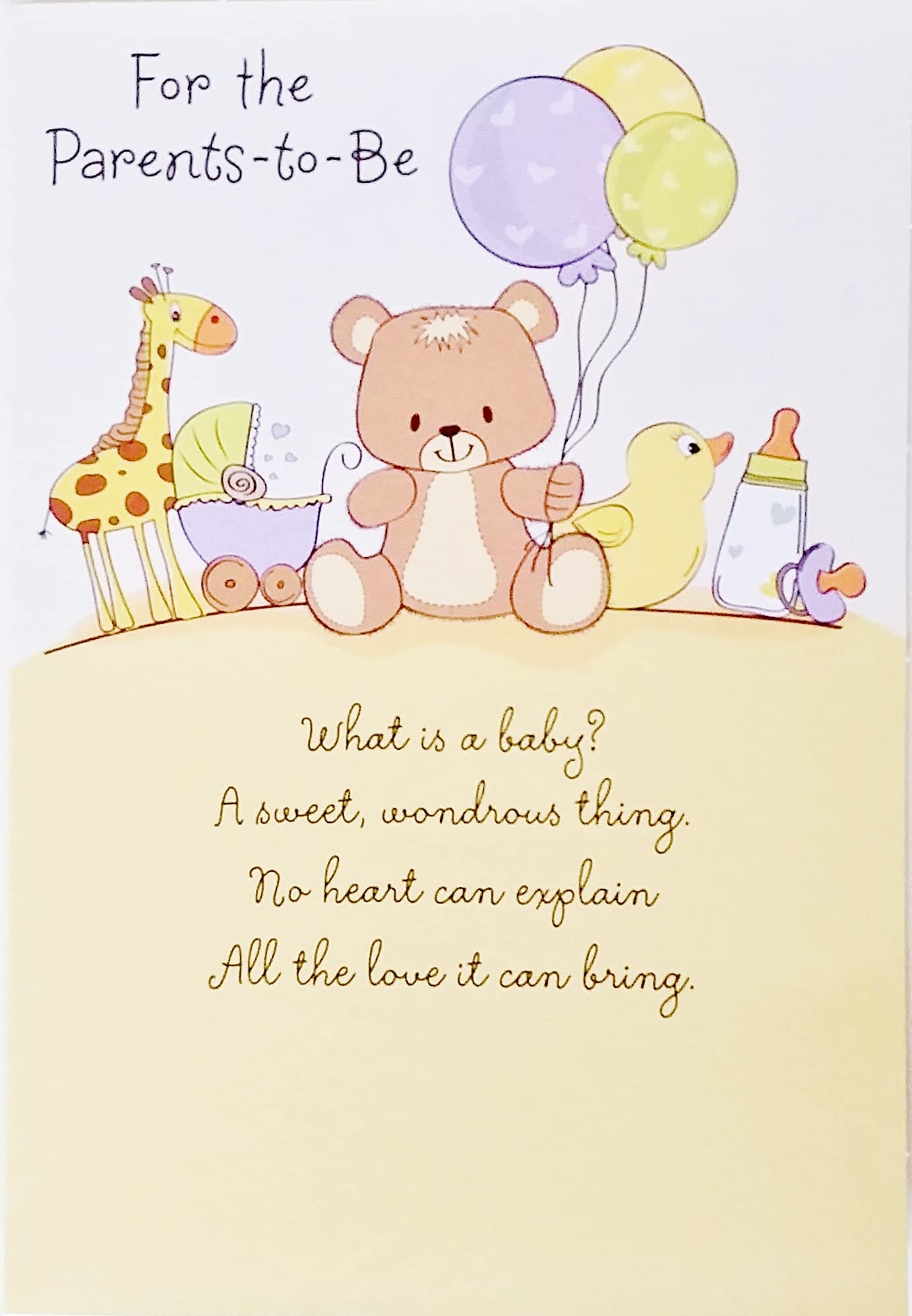 Amazon Greeting Card For The Parents To Be Wishing You Every Happiness At This Exciting Time In Your Life Congratulations On New Baby Pregnancy Mom to Be Dad to Be Office Products