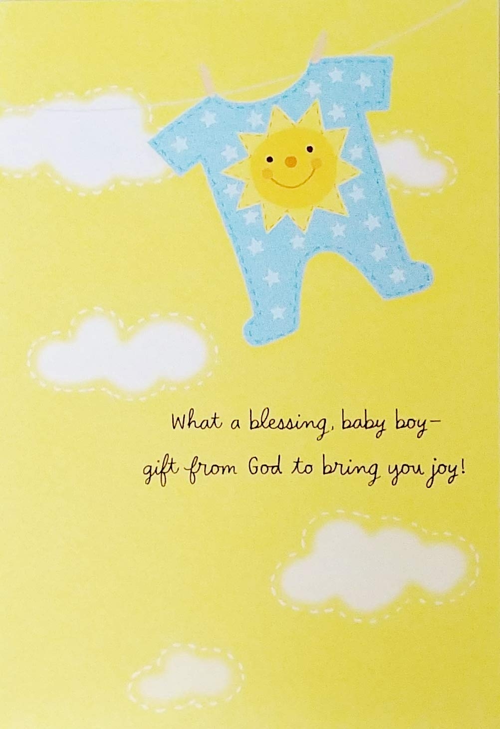 Amazon Greeting Card What A Blessing Baby Boy Gift From God To Bring You Joy Religious Christian New Baby Birth Pregnancy Congratulations Office Products