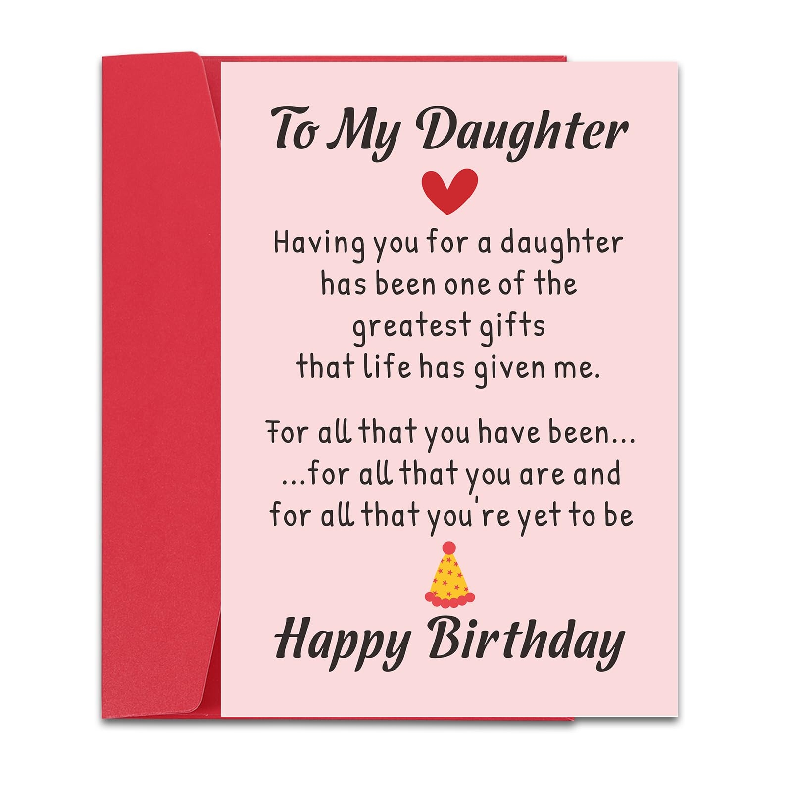 Amazon Happy Birthday Card For Daughter To My Daughter Birthday Cards Birthday Gifts For Daughter Daughter Birthday Gifts From Mom Daughter Birthday Greeting Cards Sweet 16th 18th 21st Birthday Card 