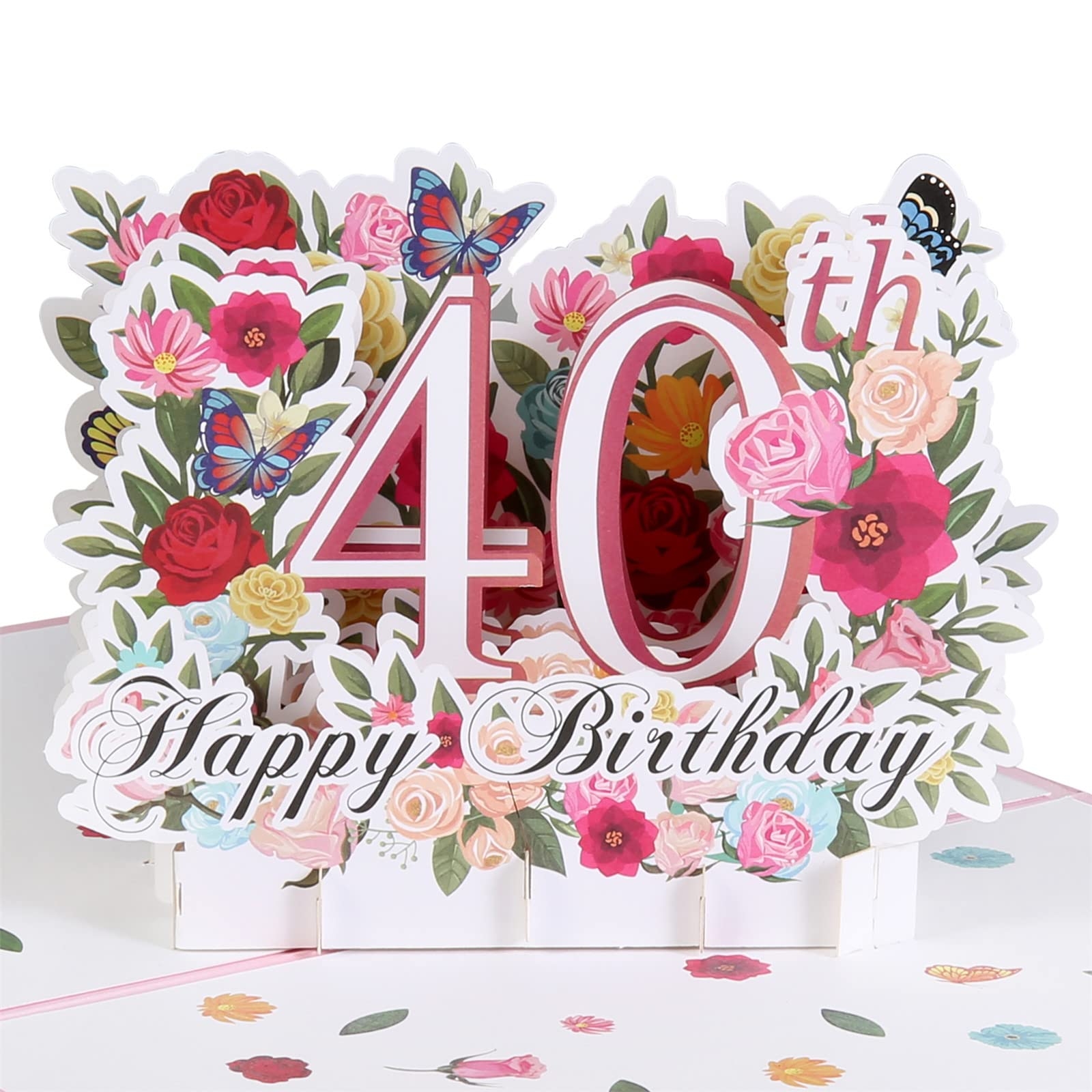 Amazon HOMANGA 40th Birthday Pop Up Card Happy 40th Birthday Card For Her Women Wife 40th Birthdays Gift For Sister Mom Friend Pop Up Birthday s Greeting Card With Blank Note And