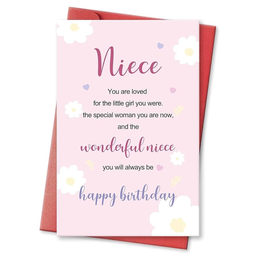 Amazon Hvdler Poem Niece Birthday Card From Aunt Uncle Happy Birthday Card For Niece Praise Niece Birthday Card The Wonderful Niece You Will Always Be Electronics