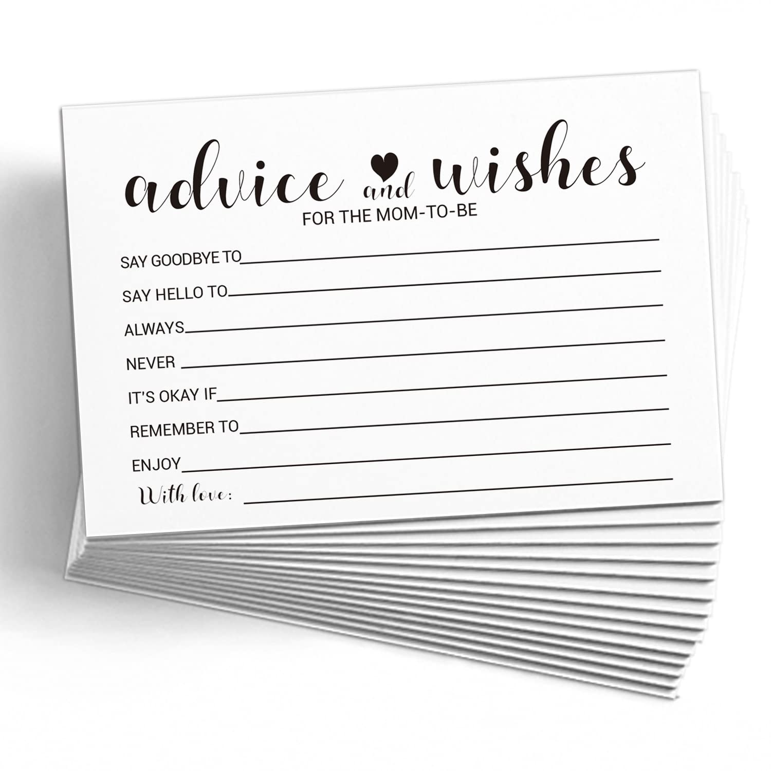 Amazon KRUCVOJO 50 Advice And Wishes Cards For The Mom to Be New Parent Advice Cards For Baby Shower Game Activities Ideas Fun Baby Shower Game Simple New Mom And Dad Large