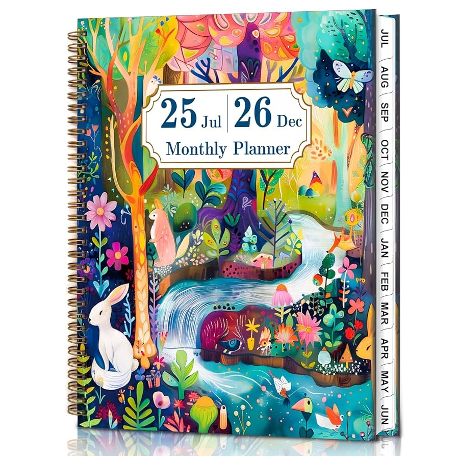 Amazon Monthly Planner 2025 2026 Jul 2025 Dec 2026 18 Monthly Calendar 9 X 11 Large Monthly Notebook 2025 2026 With Monthly Tabs Spiral Bound Monthly Planners For Office School And Home Organizing Office Products