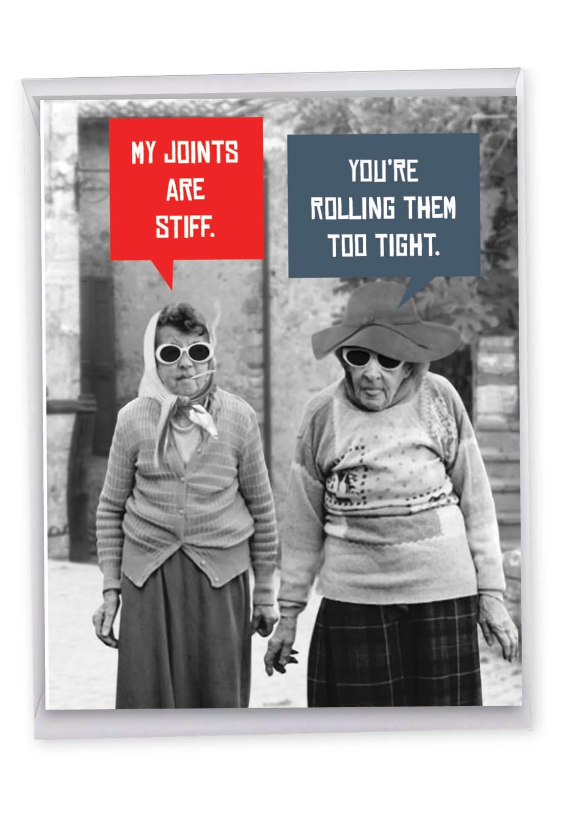 Amazon NobleWorks 1 Jumbo Funny Birthday Greeting Card For Women W Envelope Large 8 5 X 11 Inch Large Old Ladies Vintage For Her Personalized Adult Humor Bday Stationery Stiff Joints J5680BDG Office Products