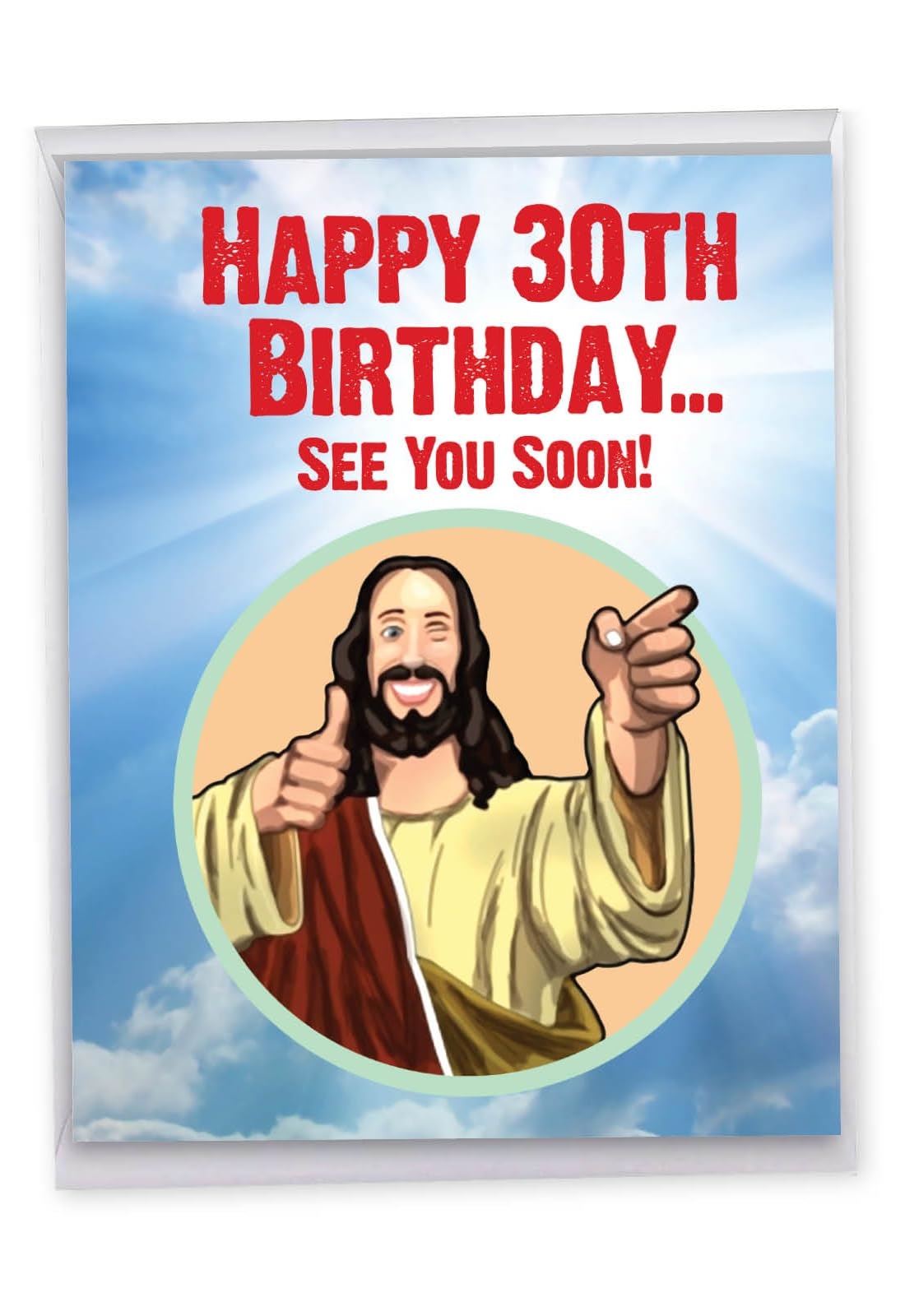 Amazon NobleWorks 30th Funny Birthday Greeting Card 8 5 X 11 Inch 30 Years Old Big Milestone Birthday Humor Card From Group See You Soon 30 J7235MBG Office Products