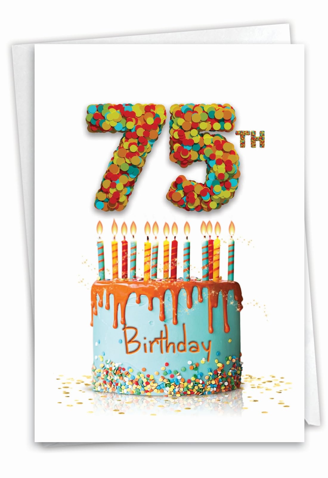 Amazon NobleWorks 75th Birthday Card Funny 75 Year Old Humor Notecard Milestone Birthdays Celebration Big Day 75 C7060TMBG Office Products
