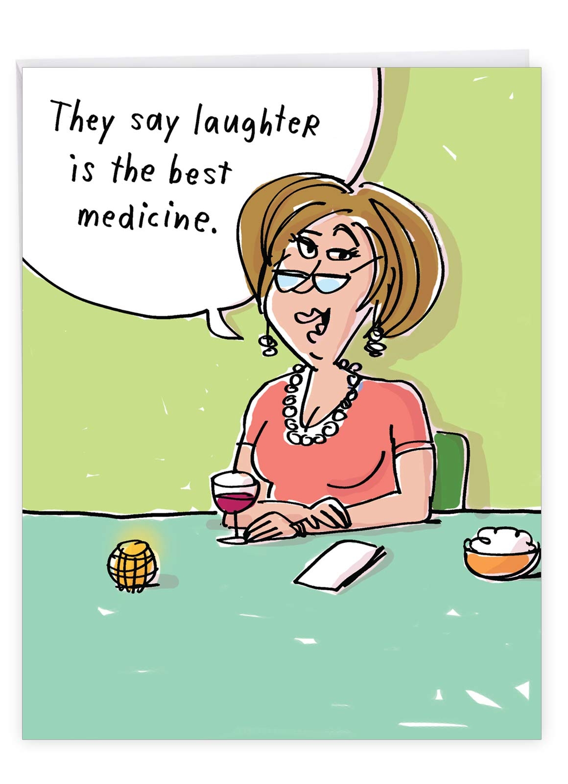 Amazon NobleWorks Big Get Well Soon Card Funny 8 5 X 11 Inch Cartoon Feel Better Notecard Humor Greeting Best Medicine J9679 Office Products