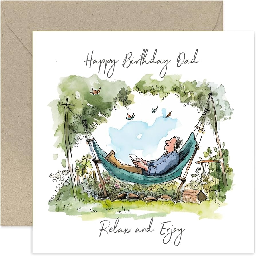 Amazon Old English Co Gardening Happy Birthday Card For Dad Quirky Illustrated Birthday Wishes Greeting Card For Dad From Son Daughter Birthday Cards For Him Blank Inside With