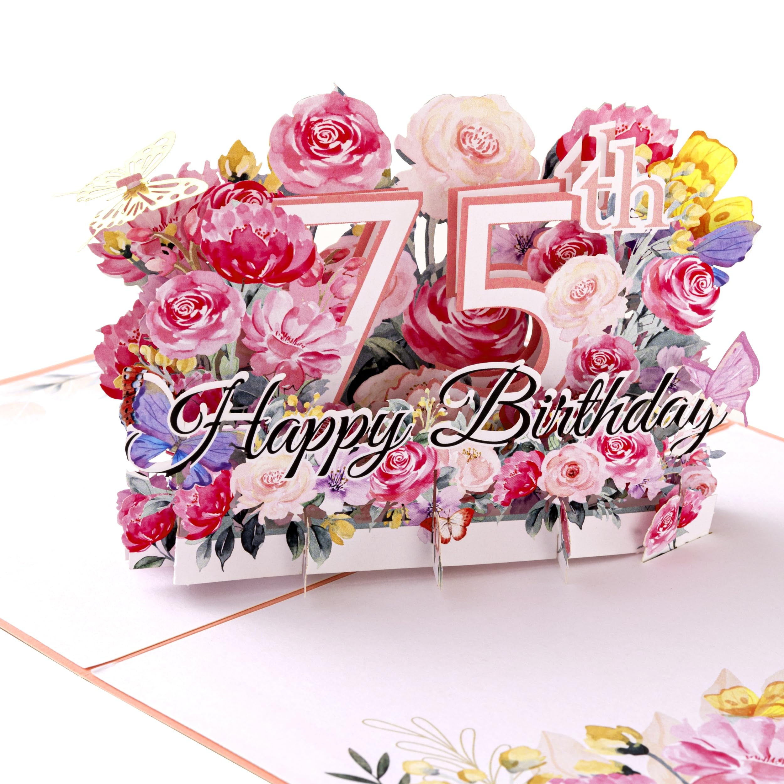 Amazon Oyydecor Happy 75th Birthday Pop Up Card For Women Wife 75th Birthday Gift For Mom 3D Greeting Birthday Card With Blank Note And Envelope 5 X7 Office Products