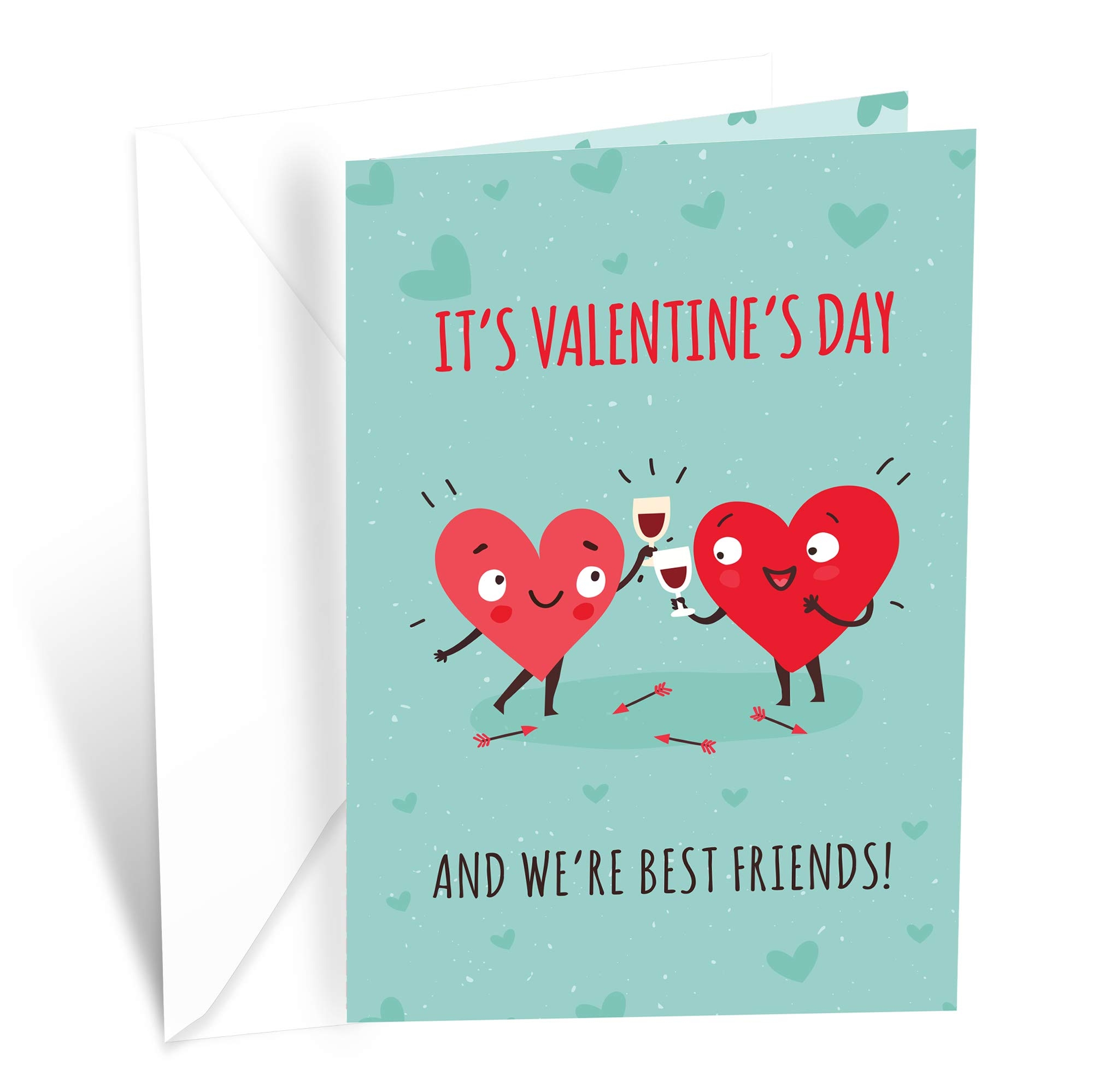 Amazon Prime Greetings Galantine s Friend Valentine s Day Card Made In America Eco Friendly Thick Card Stock With Premium Envelope 5in X 7 75in Packaged In Protective Mailer Office Products