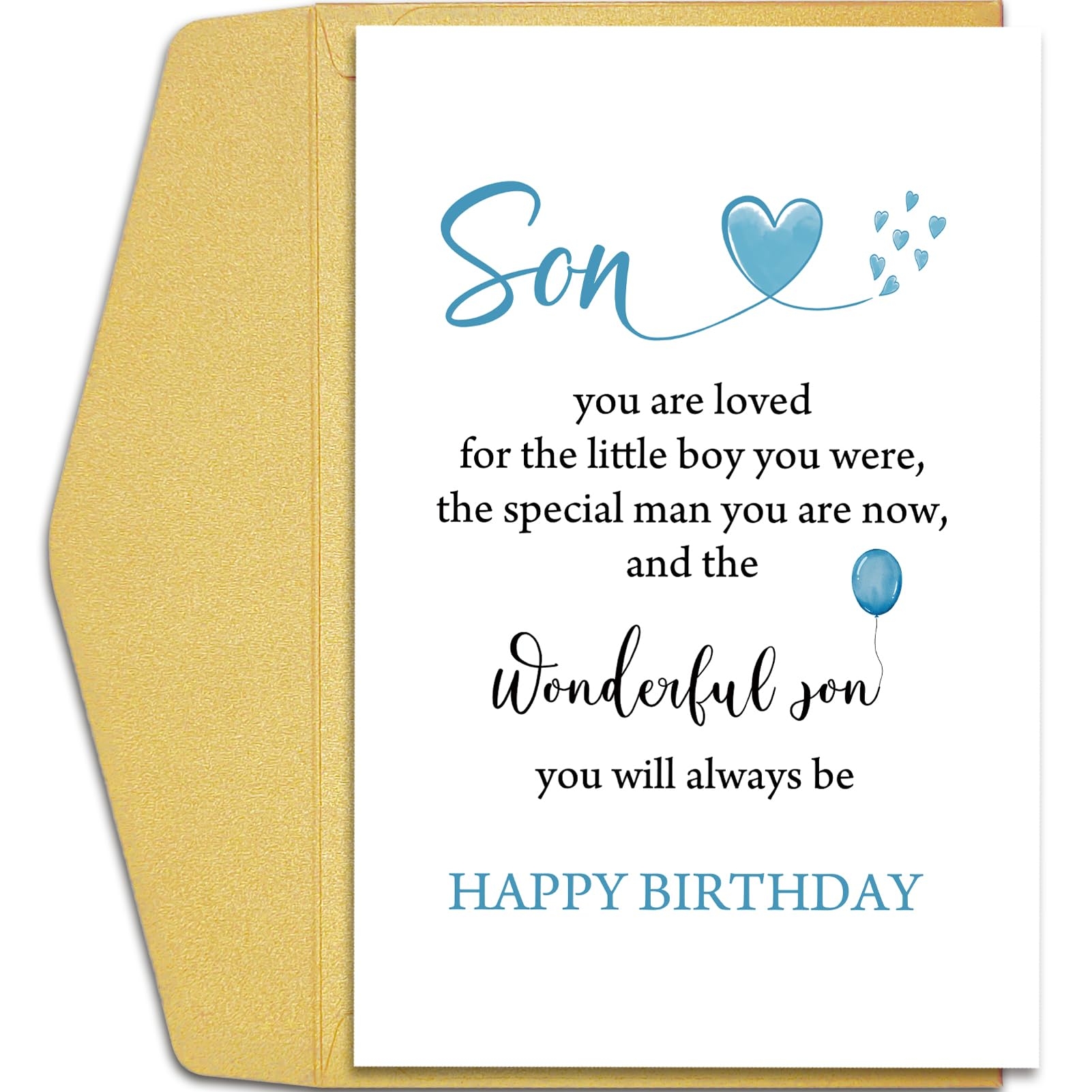 Amazon Qiliji Birthday Card For Adult Son Grown Up Son Birthday Greeting Card From Parents Office Products