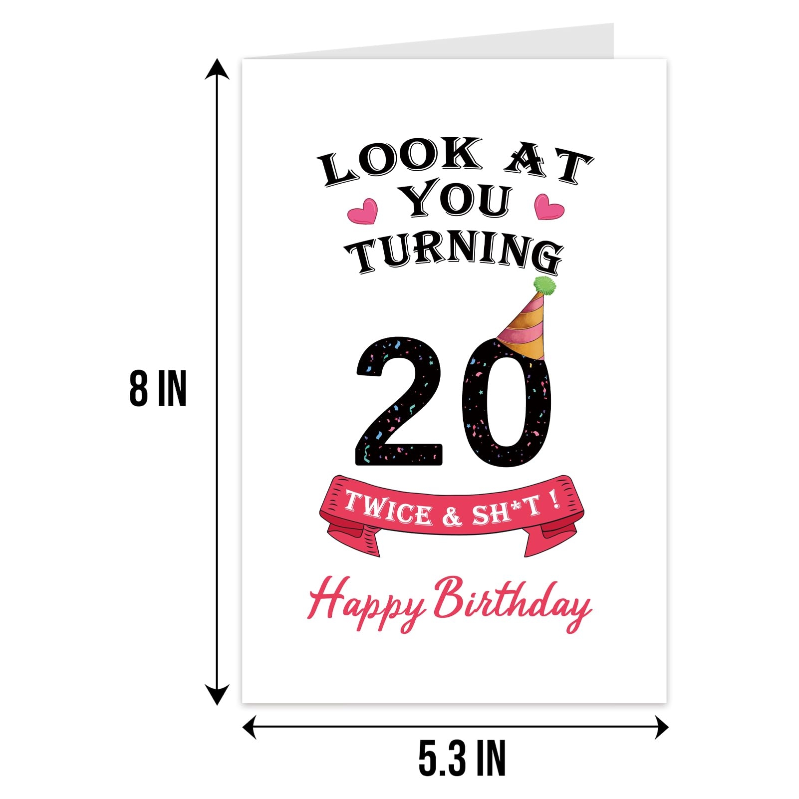 Amazon Qiliji Funny 40th Birthday Card For Him Her 40 Years Old Birthday Card For Men Women Happy 40th Birthday Card For Friend Sister Brother Look At You Turning 20 Twice 