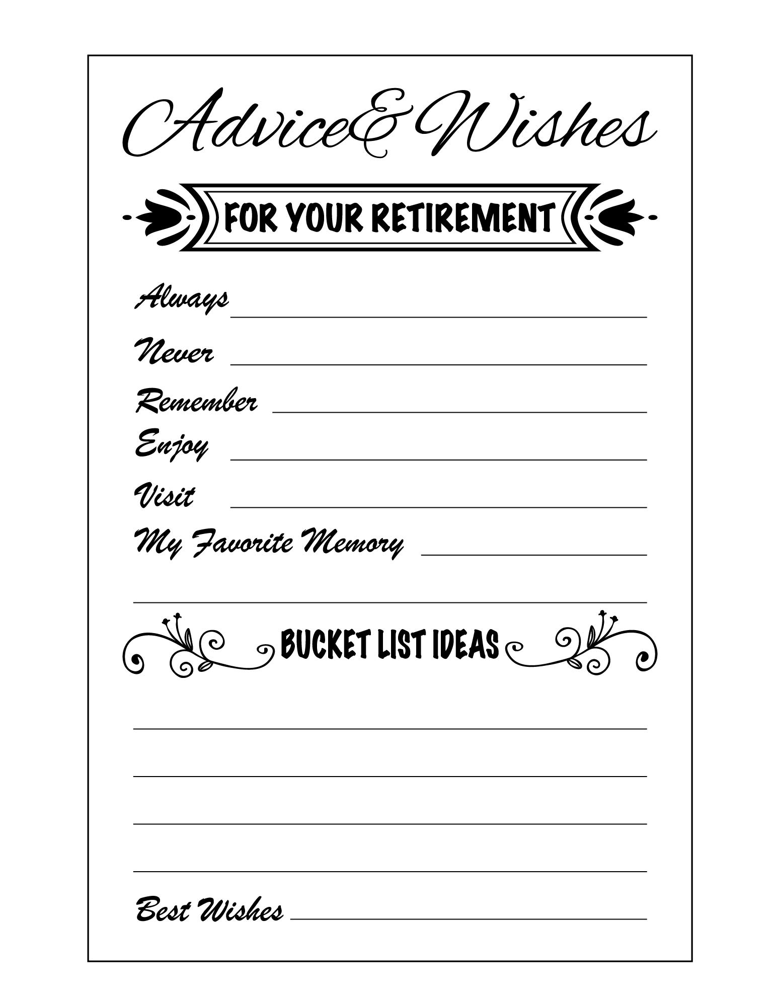 Amazon RXBC2011 Advice And Wishes Card For Retirement Party Happy Retiree Celebration Gift Sharing Well Wishes And Memories Happy Retirement Wishes Card Pack Of 50 white Home Kitchen