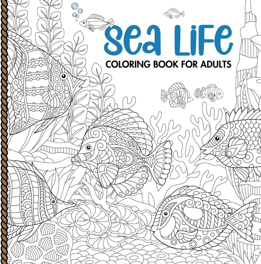 Amazon Sea Life Coloring Book For Adults 33 Relaxing Fish And Other Underwater Scenes Coloring Pages 9798864068687 Greenhouse Toby Books