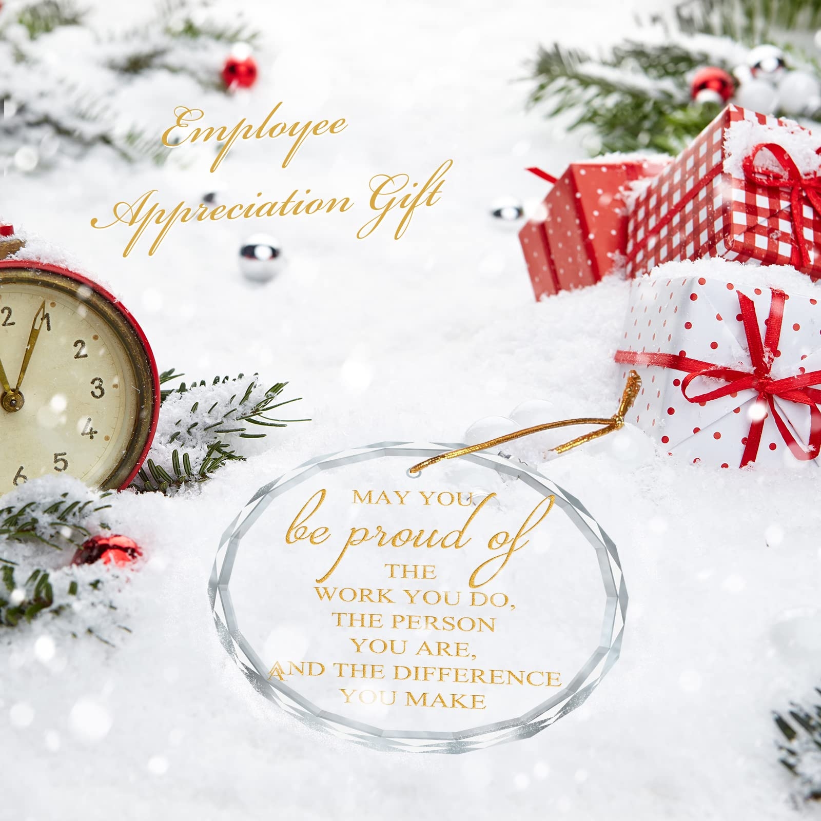 Amazon Sieral Christmas Coworker Gift Hanging Ornament For Tree May You Be Proud Of The Work You Do Sign Appreciation Gift For Volunteer Employee Teacher Staff Colleague Home Kitchen
