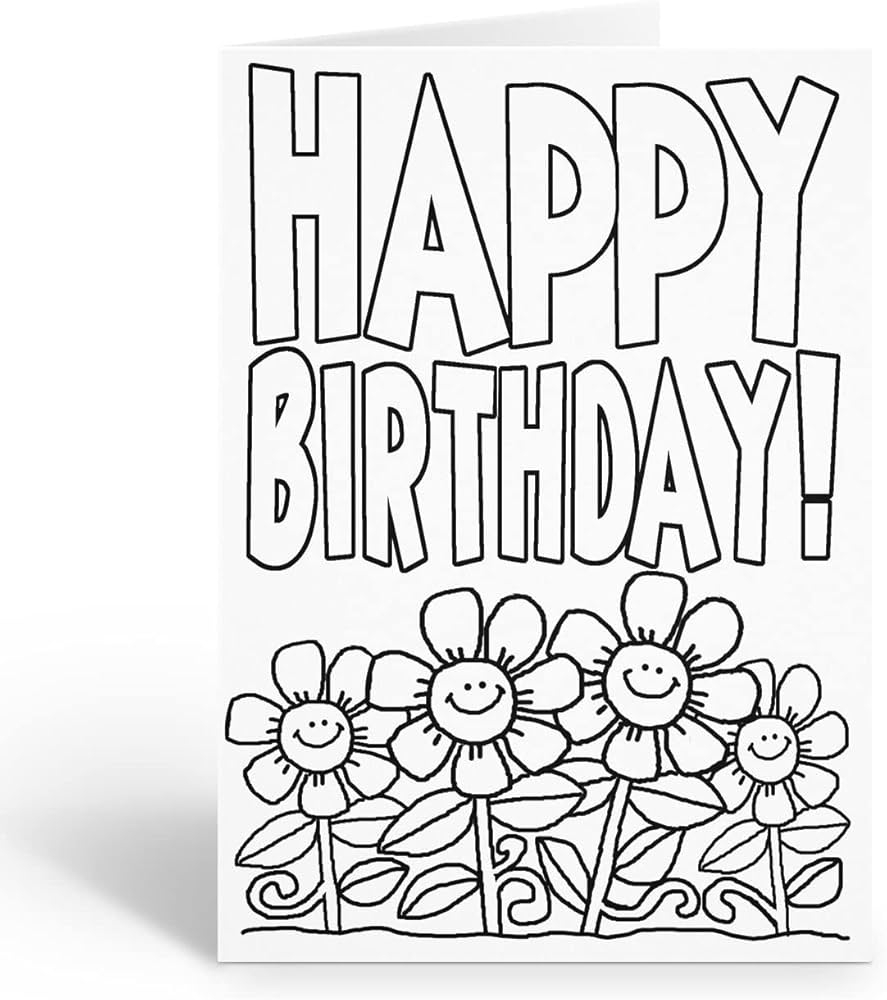Amazon Stonehouse Collection Happy Birthday Kid Set Of Coloring Greeting Cards 12 Color Happy Birthday And Flowers Card And Envelopes Flowers Office Products Amazon Stonehouse Collection Happy Birthday Kid Set Of Coloring Greeting Cards 12 Color Happy Birthday And Flowers Card And Envelopes Flowers Office Products
