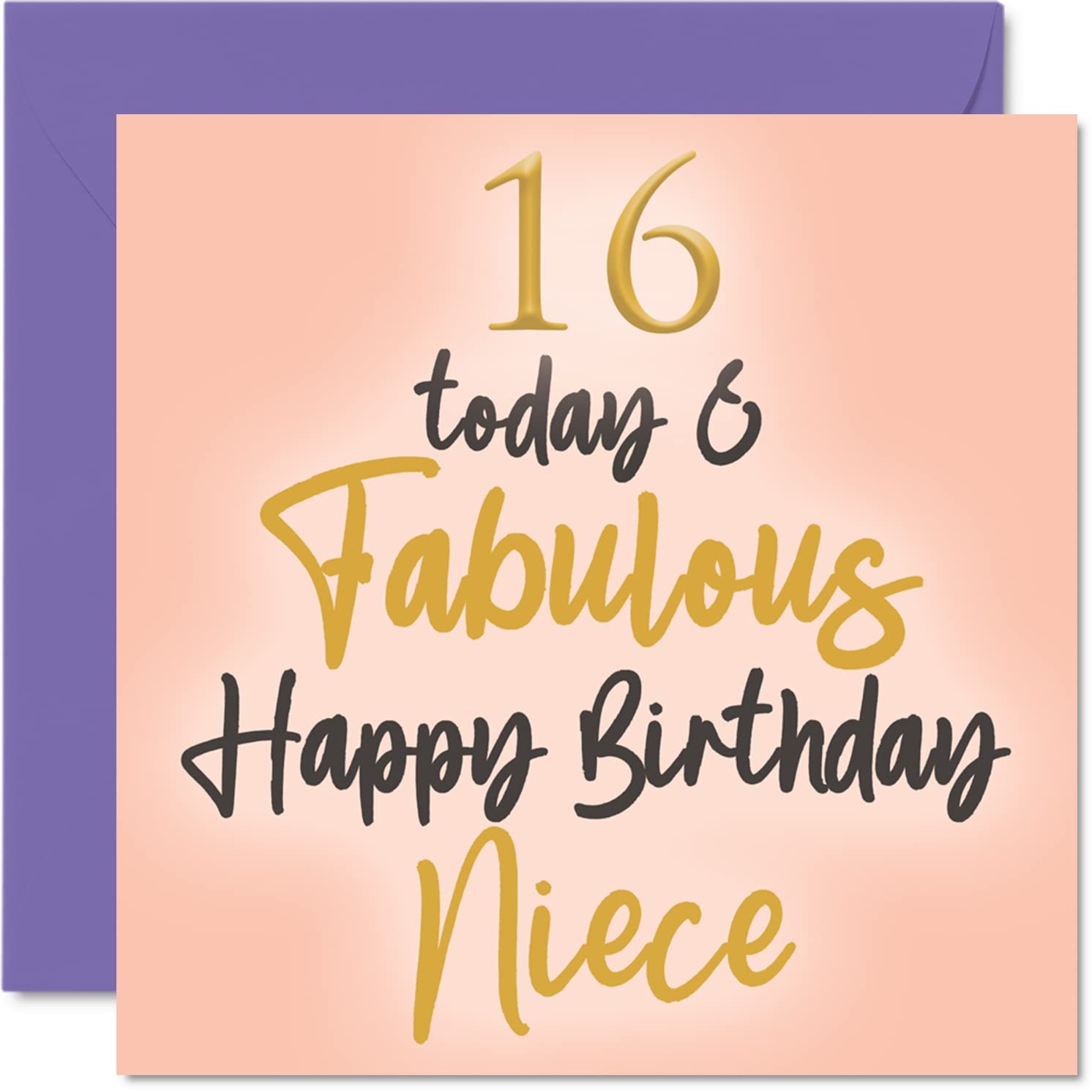 Amazon Stuff4 Fabulous 16th Birthday Cards For Niece 16 Today Fabulous Happy Birthday Card For Niece From Uncle Auntie Aunty 145mm Lovely Greeting Cards Gift Office Products