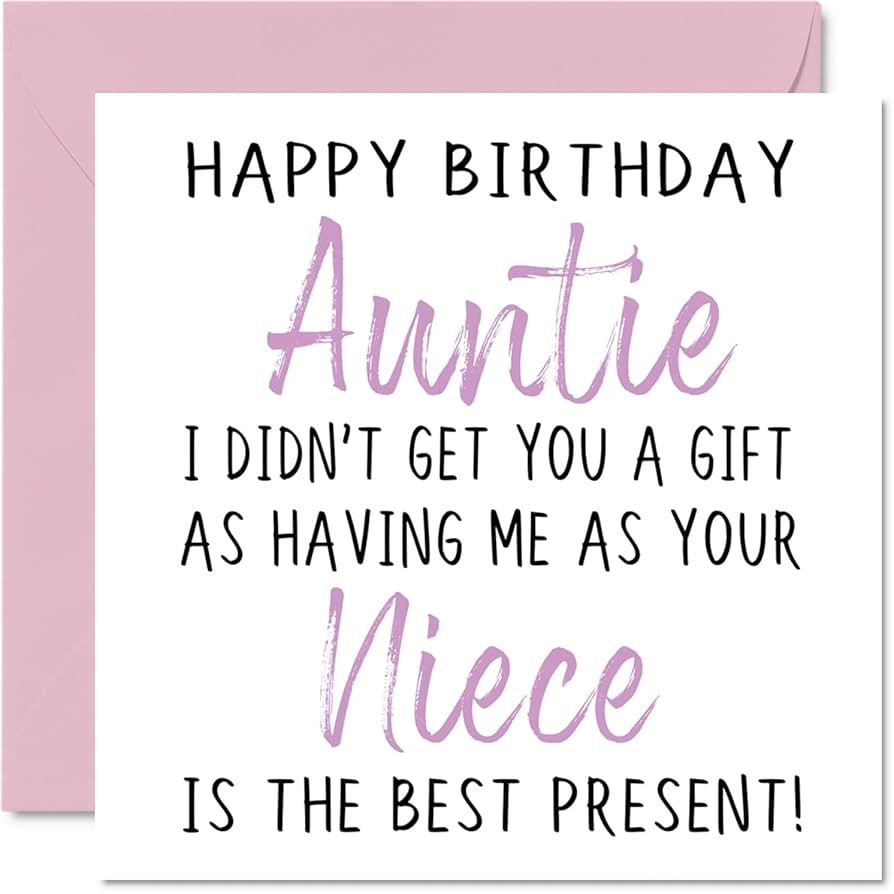 Birthday Wishes From Niece To Aunt