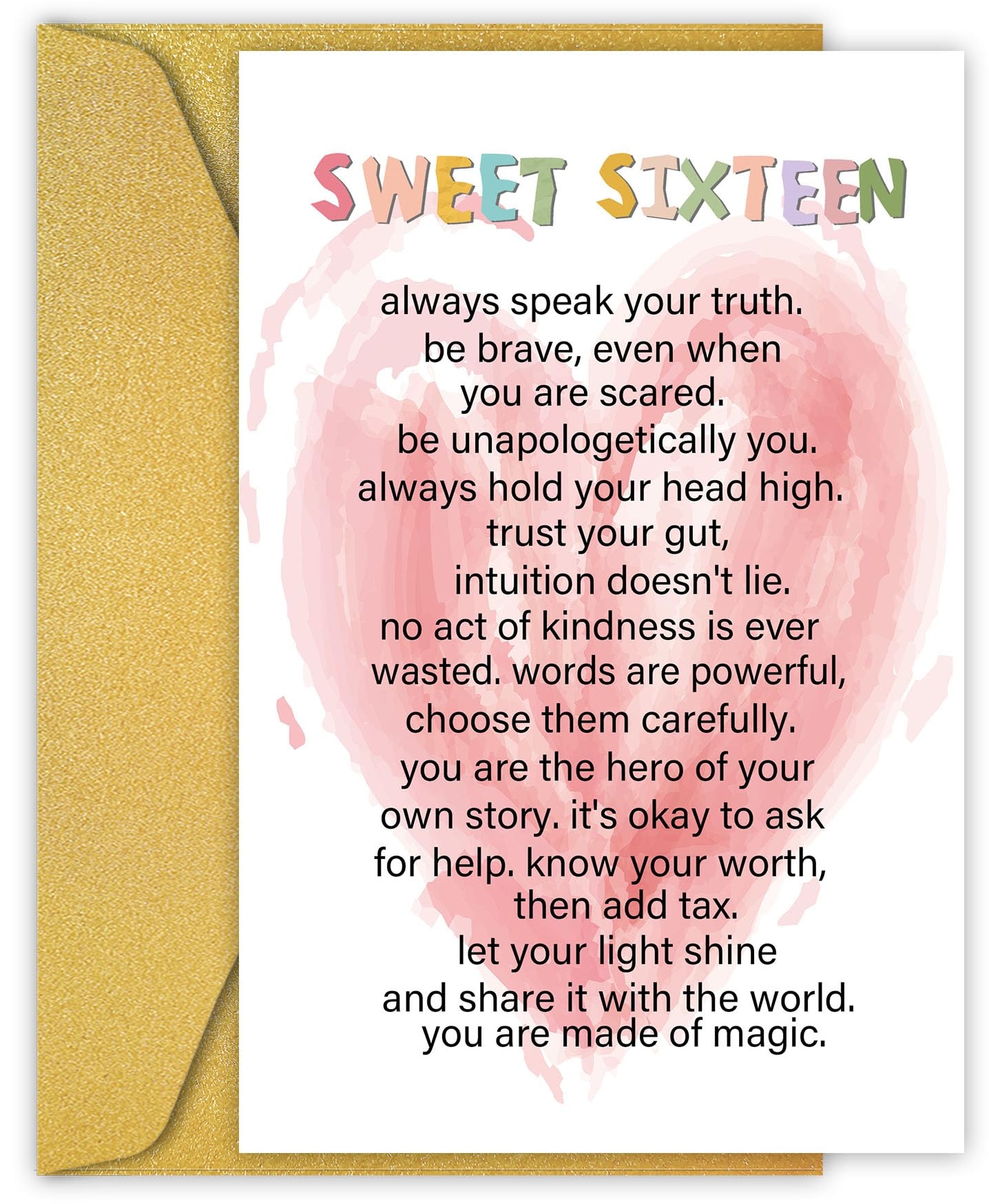 Amazon Sweet 16th Birthday Cards Happy 16th Birthday Card For Girl Boy Funny 16 Year Old Birthday Card For Daughter Granddaughter Niece Happy 16th Birthday Gift Sixteen Years Old Birthday