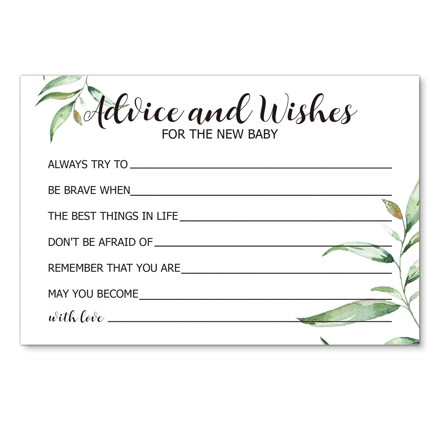 Amazon TENTADO 50 Pack Advice And Wishes Cards For Baby Wishes For Baby Cards Baby Shower Advice And Wishes Cards Baby Shower Game 4x6 Inch Home Kitchen Amazon TENTADO 50 Pack Advice And Wishes Cards For Baby Wishes For Baby Cards Baby Shower Advice And Wishes Cards Baby Shower Game 4x6 Inch Home Kitchen