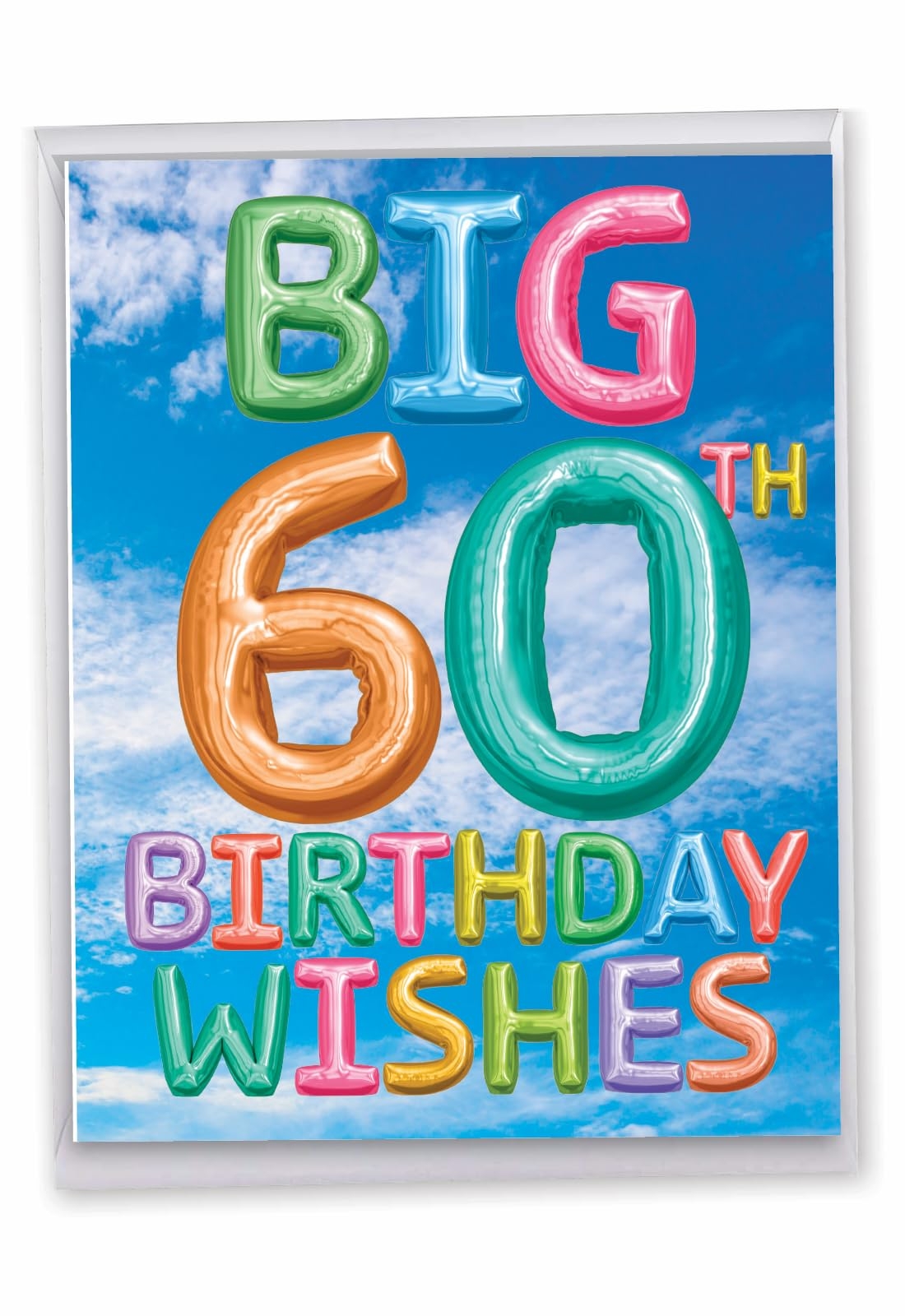Amazon The Best Card Company 60th Jumbo Birthday Greeting Card 8 5 X 11 Inch 60 Years Old Celebration From All Of Us Not 3D Or Layered Inflated Messages 60 
