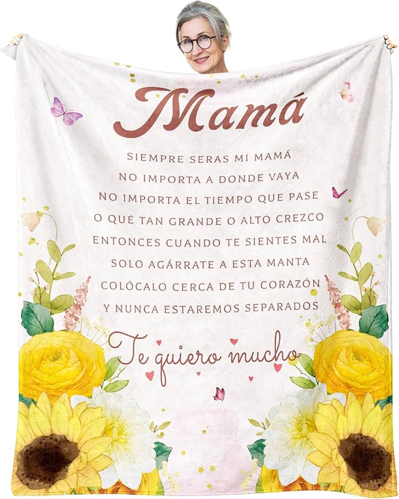 Amazon TOBUNKIEN Regalos Para Mam Regalos Para Mam Cumplea os Birthday Gifts For Mom In Spanish Hispanic Mexican Mom Gifts Spanish Presents For Mother Blanket 60 X 50 Home Kitchen