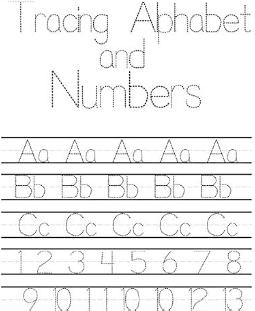 Letter And Number Tracing Worksheets