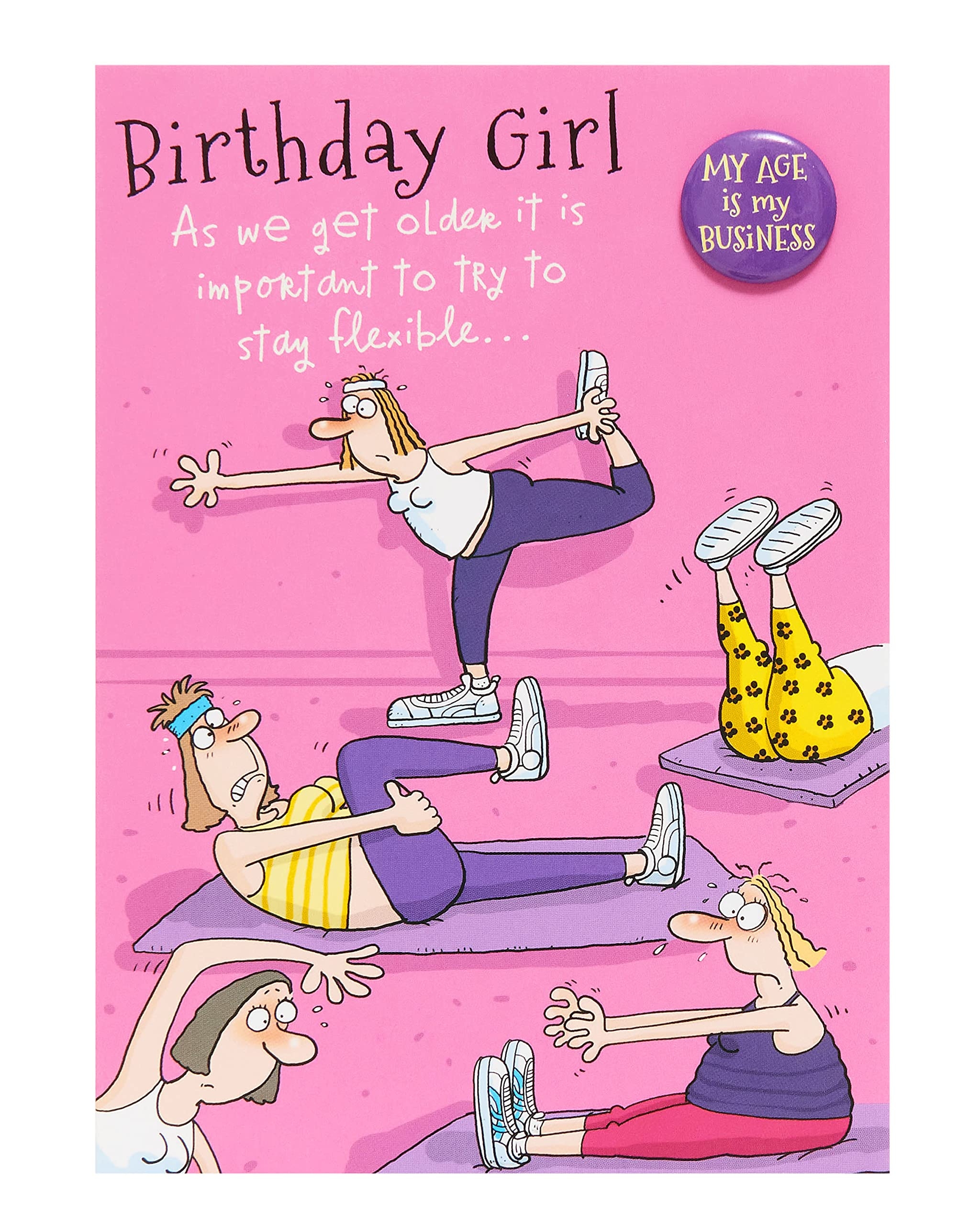 Amazon UK Greetings Birthday Card For Her Friend Gym Joke Design Office Products