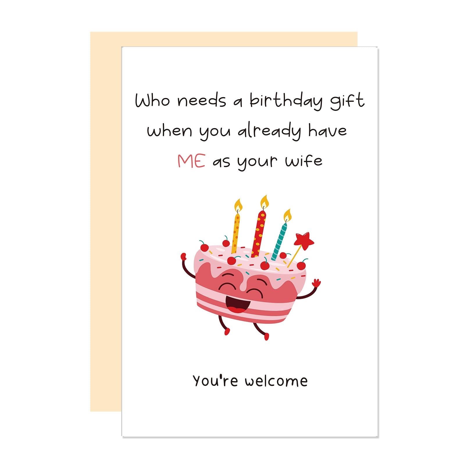 Amazon Ure Tenk Funny Birthday Day Card For Husband Cheeky Bday Card From Wife Hubby Birthday Gift Sarcastic Card For Life Partner Jokey Birthday Card For Him Office Products