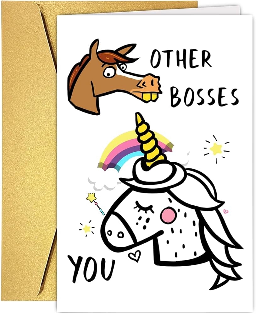 Amazon UUEFKTN Funny Boss s Day Card Gift For Boss Women Men Humor Birthday Card Gift For Boss From Employee Thank You Gift For Manager Office Products