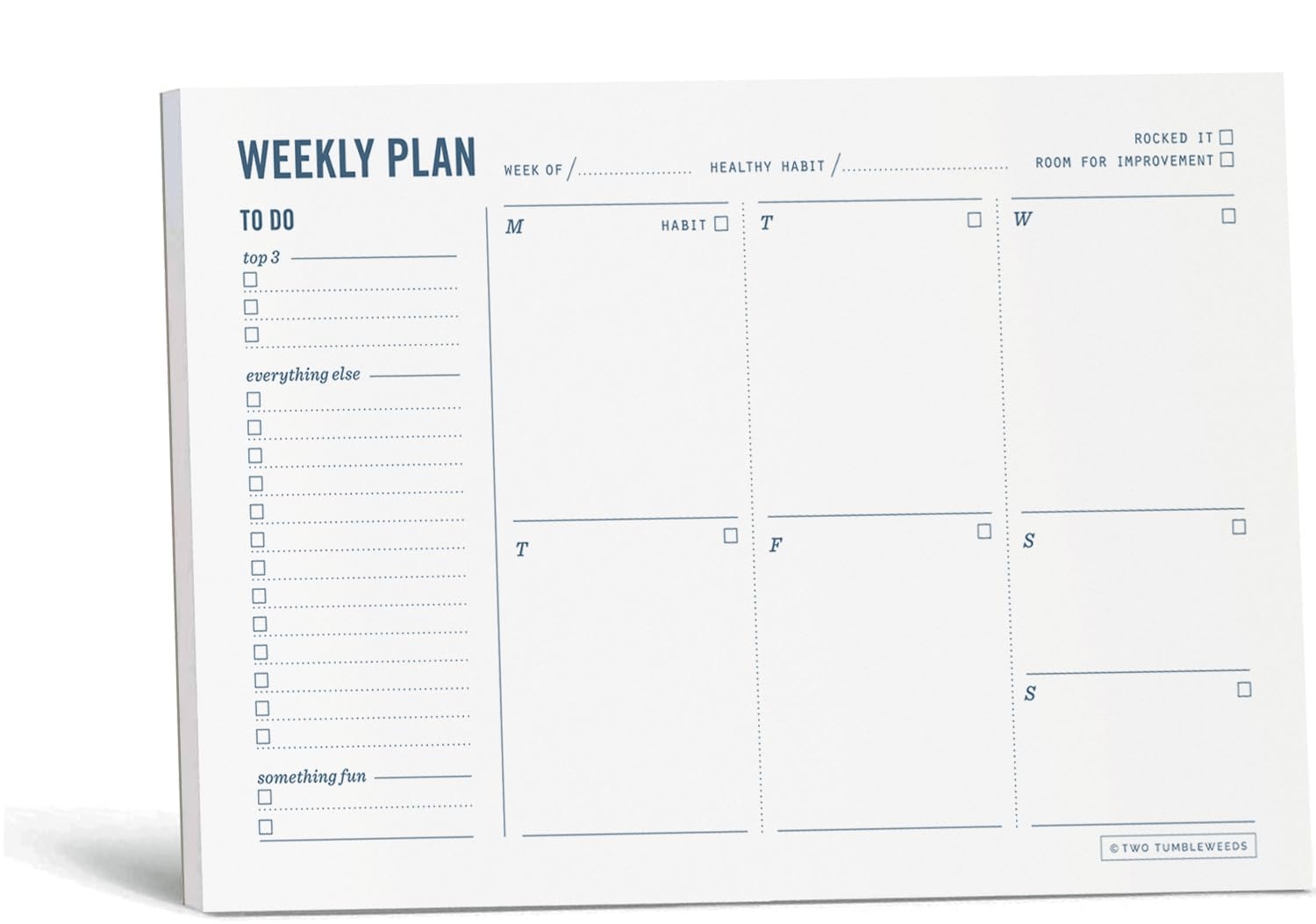 Amazon Weekly Planner Pad Undated 6x9 Weekly To Do List Notepad With Calendar And Task List Perfect Desk Organizer For School Work 50 Tear Off Sheets Office Products
