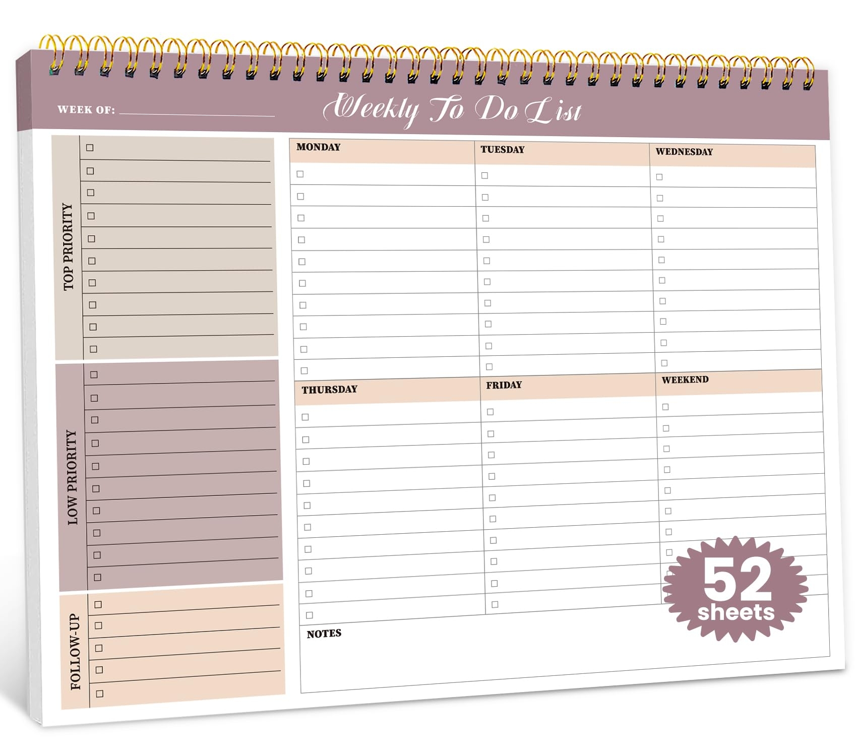 Planner With Weekly To Do List