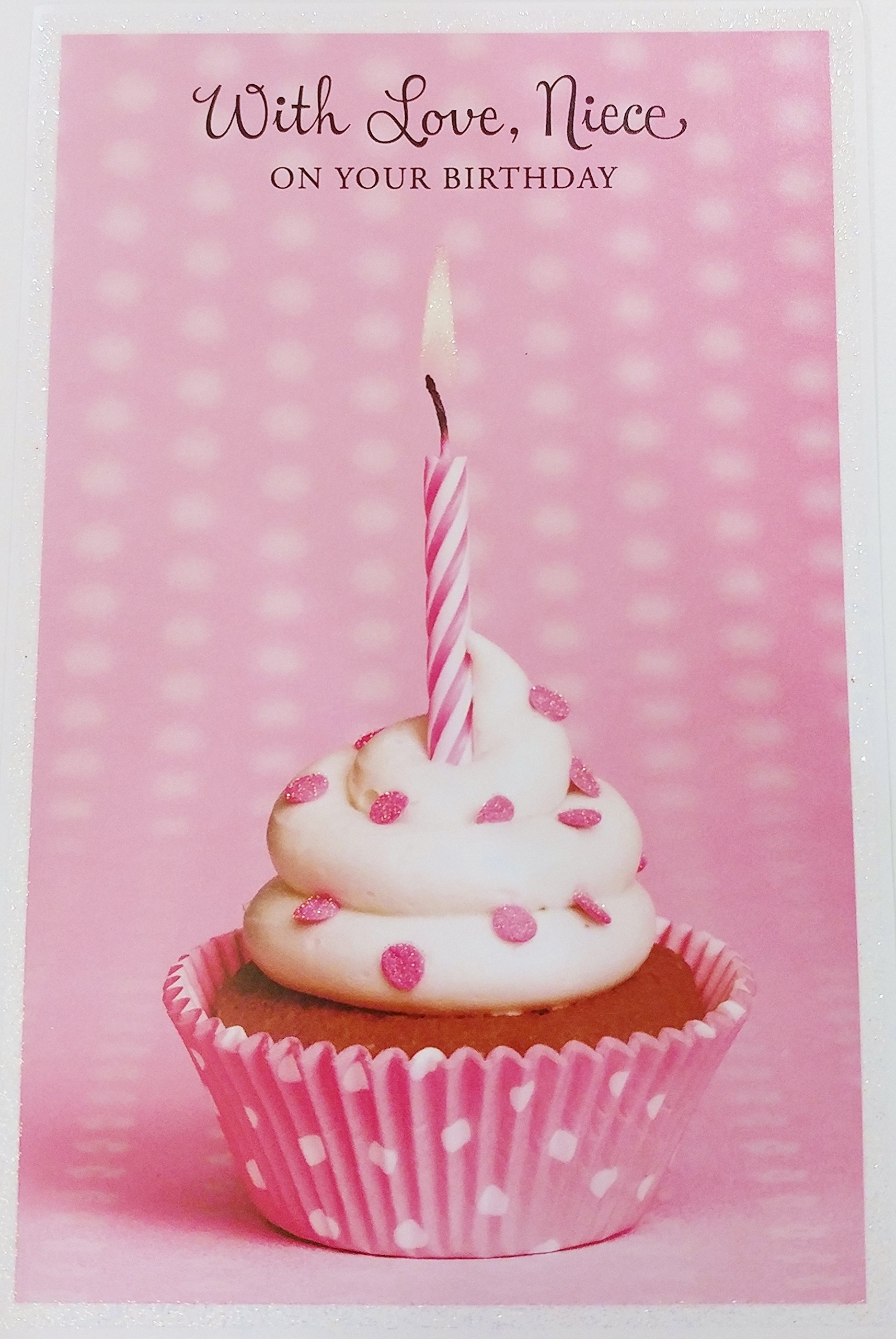 Amazon With Love Niece On Your Birthday Greeting Card It s A Perfect Time To Celebrate The Heart And Soul And Dreams Of The Beautiful Birthday Girl Pink W Cupcake Office
