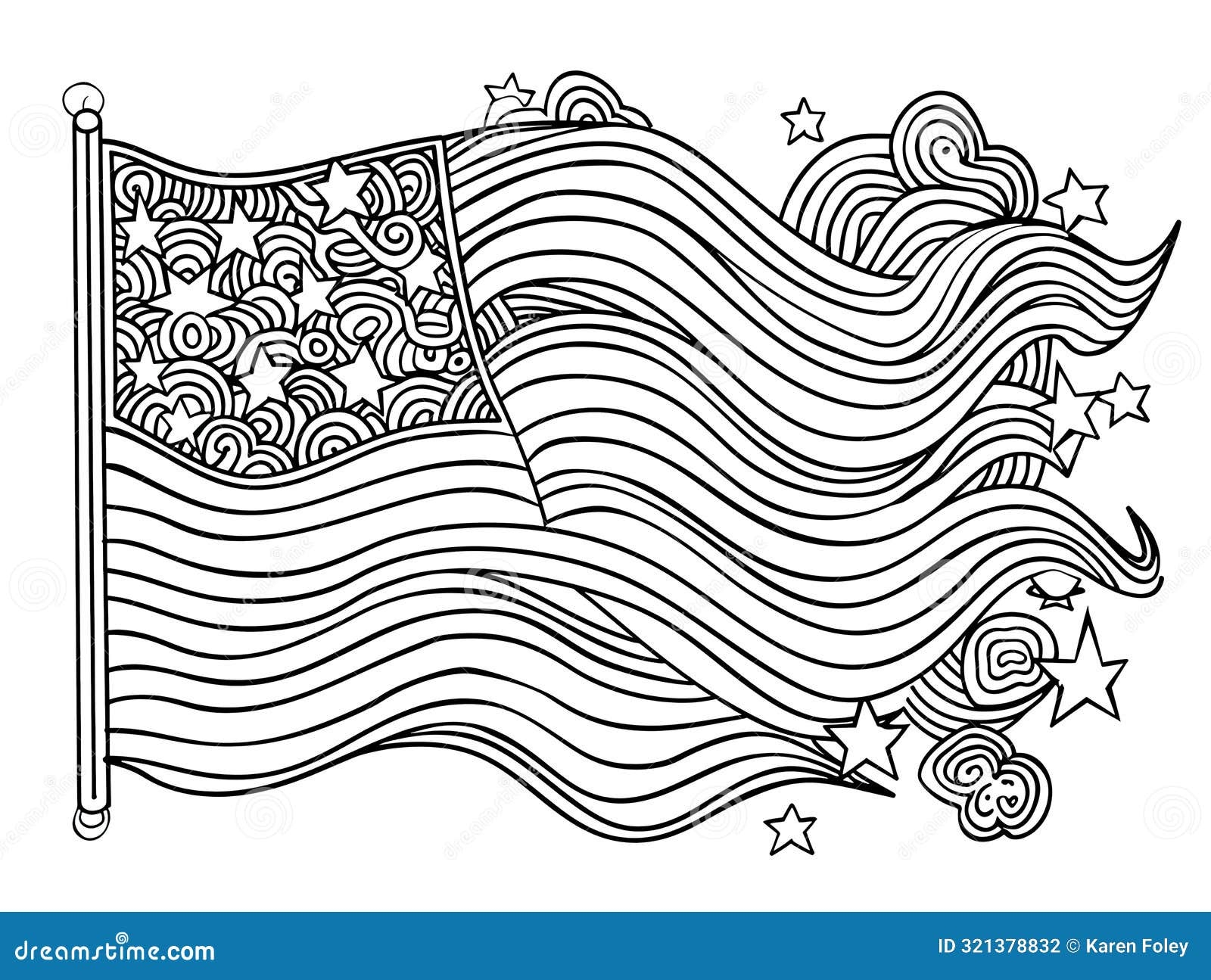 American Flag Outline Coloring Book Stock Illustrations 144 American Flag Outline Coloring Book Stock Illustrations Vectors Clipart Dreamstime