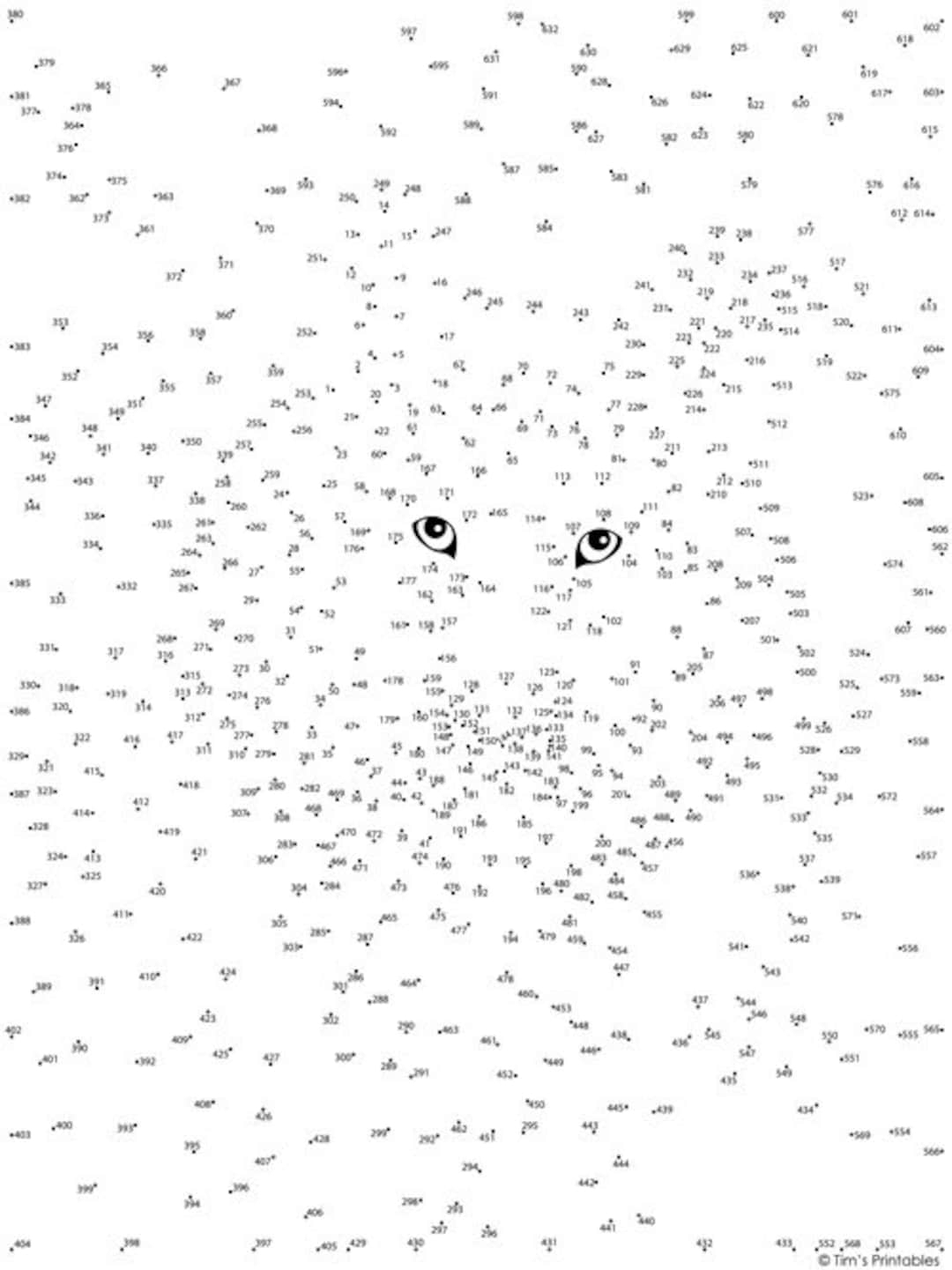 Animal Extreme Difficulty Dot to dot Connect The Dots Vol 1 PDF Etsy Norway