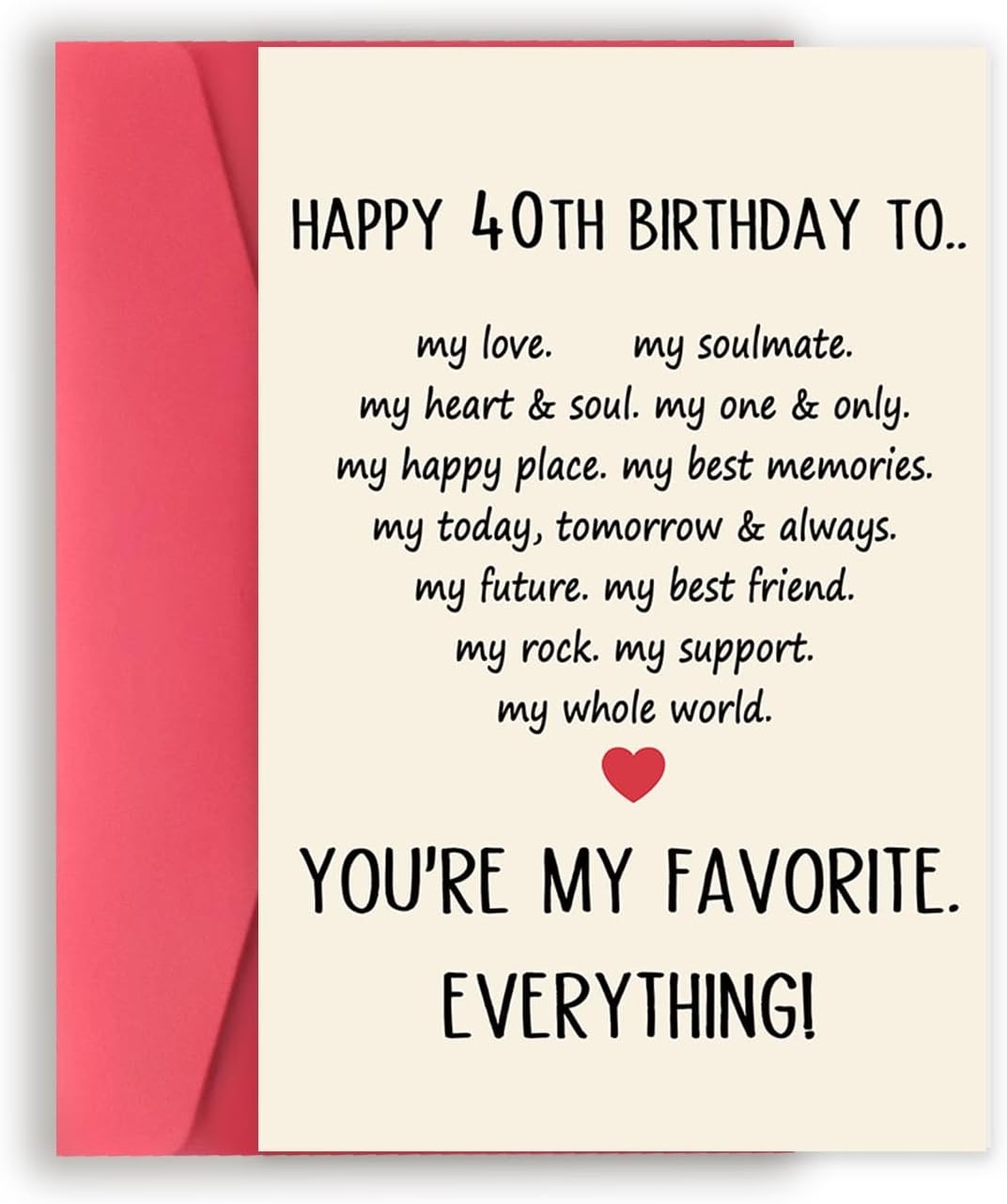 Asmallgf Happy 40th Birthday Card For Husband Liberia Ubuy