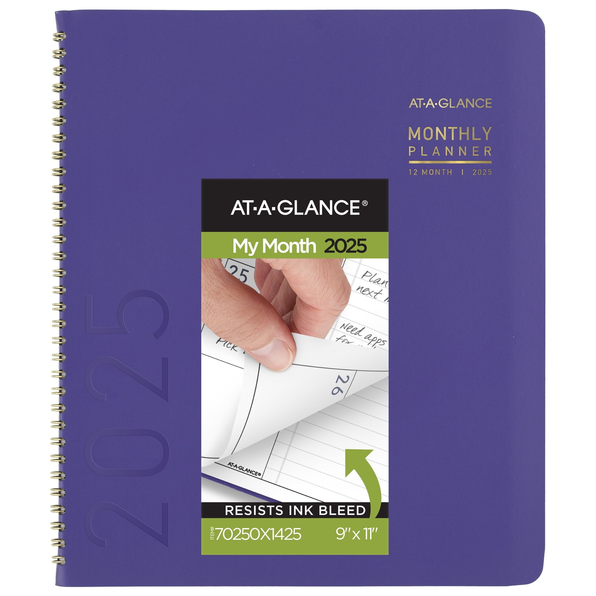 AT A GLANCE Contemporary 2025 Monthly Planner Purple Large 9 X 11 Monthly Walmart
