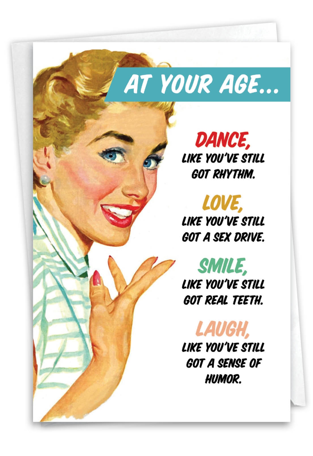 At Your Age Funny Birthday Greeting Card