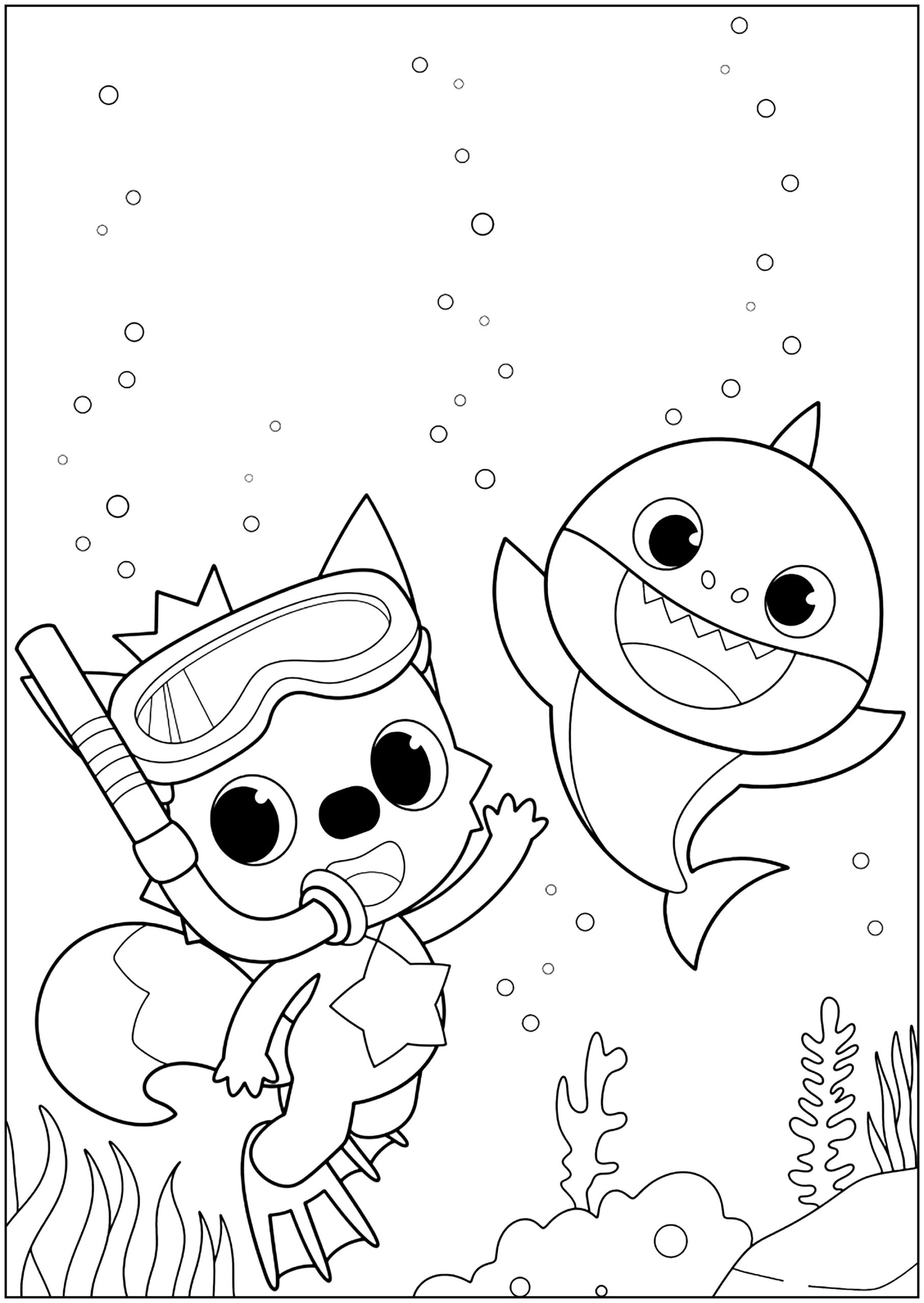 Baby Shark Coloring Pages
