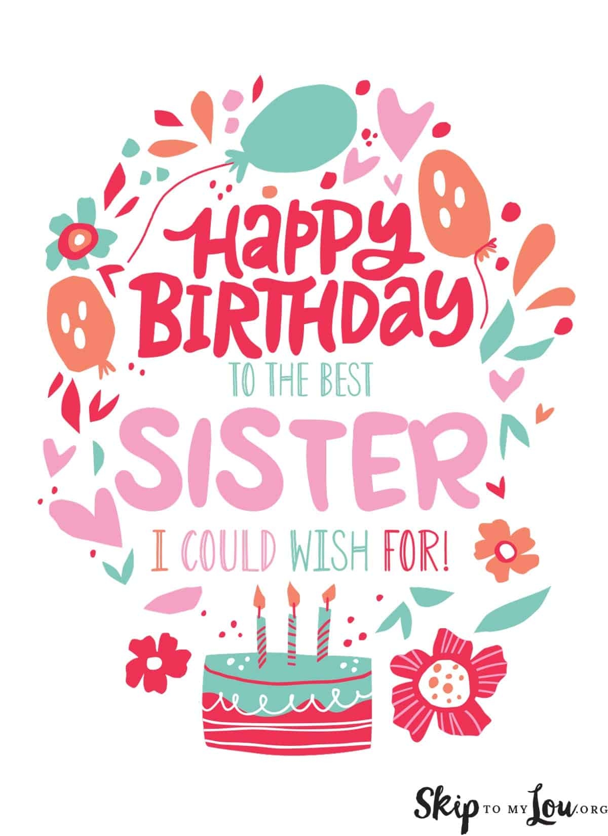 Free Birthday Wishes For Sister
