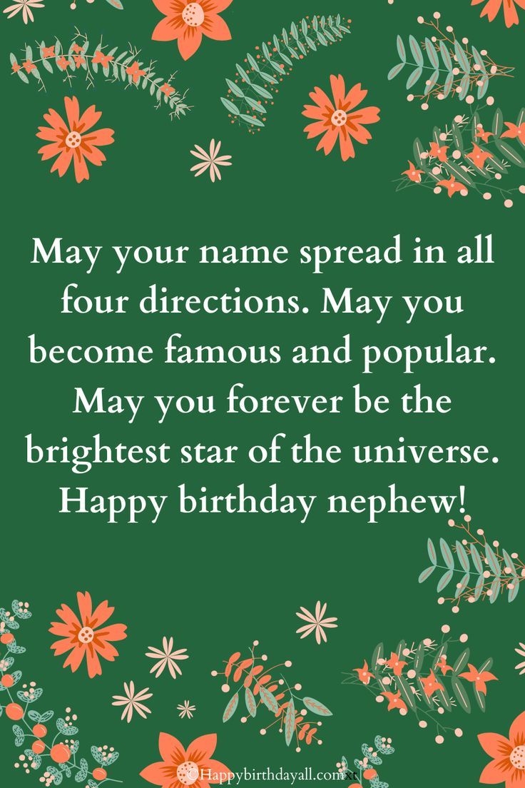 Beautiful Happy Birthday Nephew Quotes