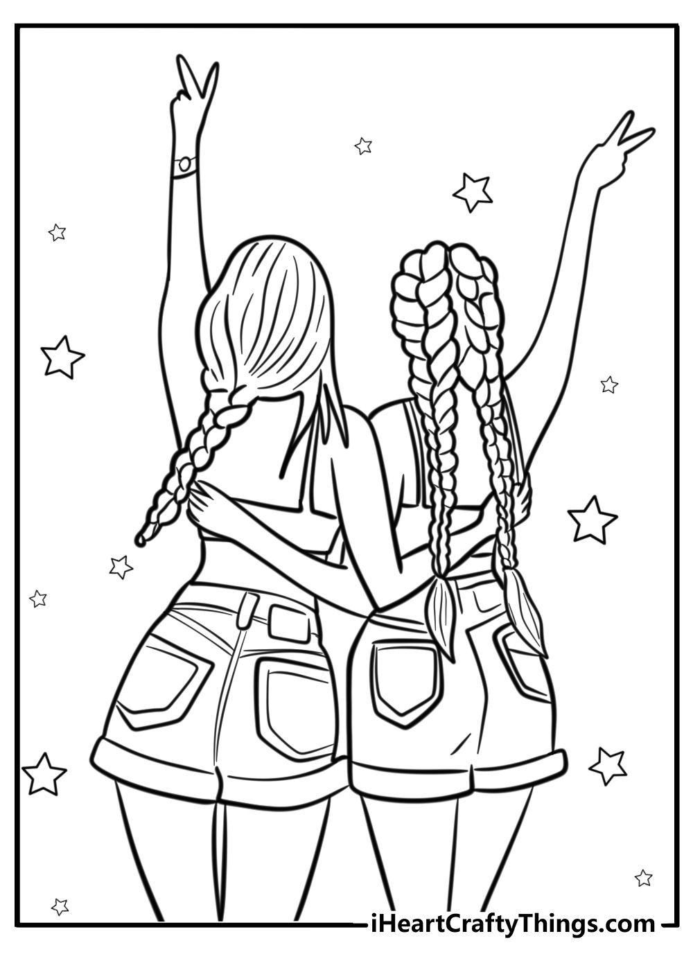 Best Friends Coloring Pages 30 Free PDF Printables For BFFs Best Friends Coloring Pages 30 Free PDF Printables For BFFs