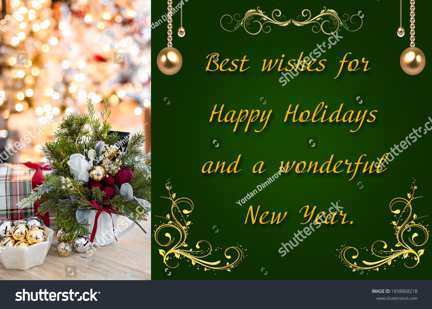 Best Wishes Happy Holidays Wonderful New Stock Photo 1858868218 Shutterstock