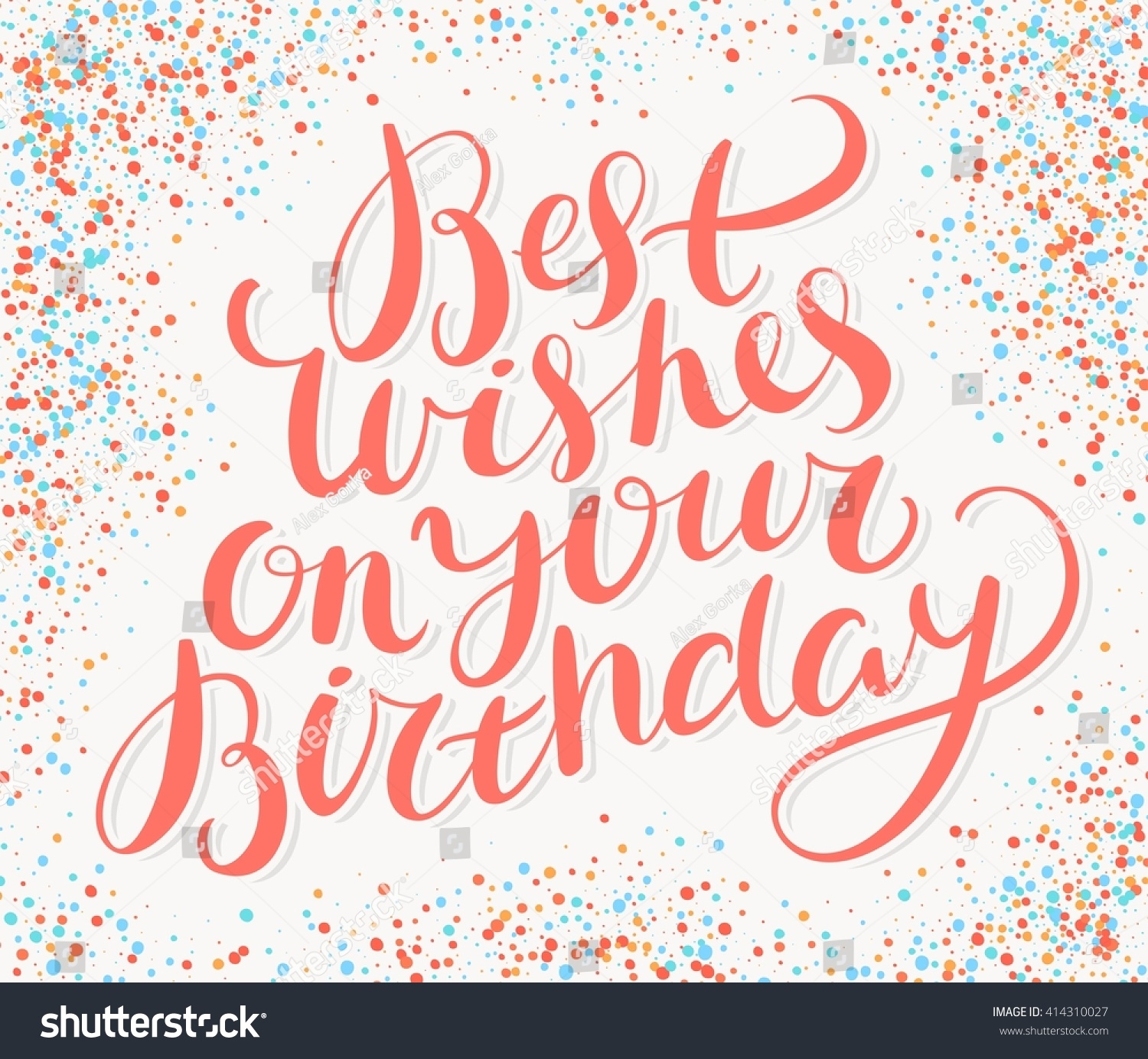 Best Wishes On Your Birthday Happy Stock Vector Royalty Free 414310027 Shutterstock