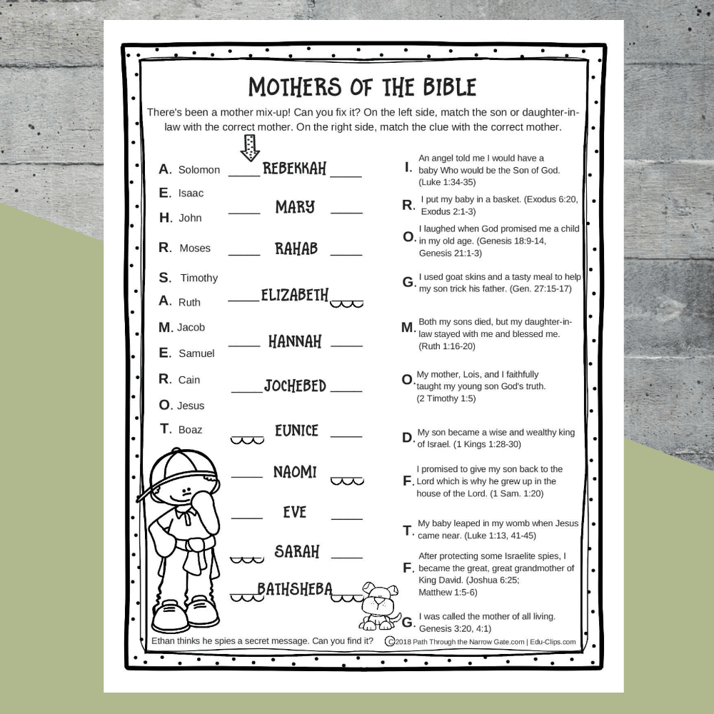 Bible Worksheets For Youth Pdf