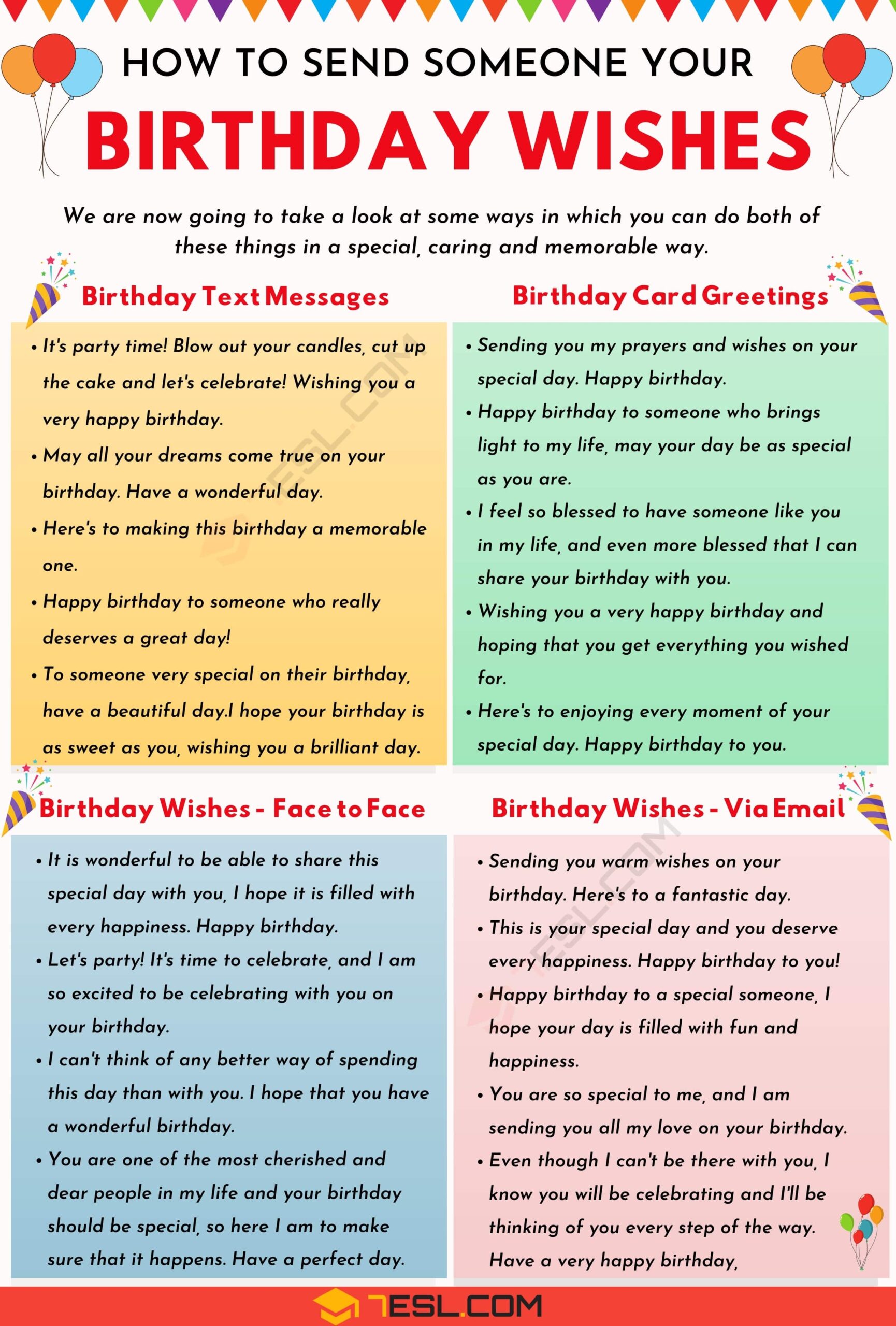 Birthday Wishes 500 Meaningful Happy Birthday Messages For Everyone 7ESL